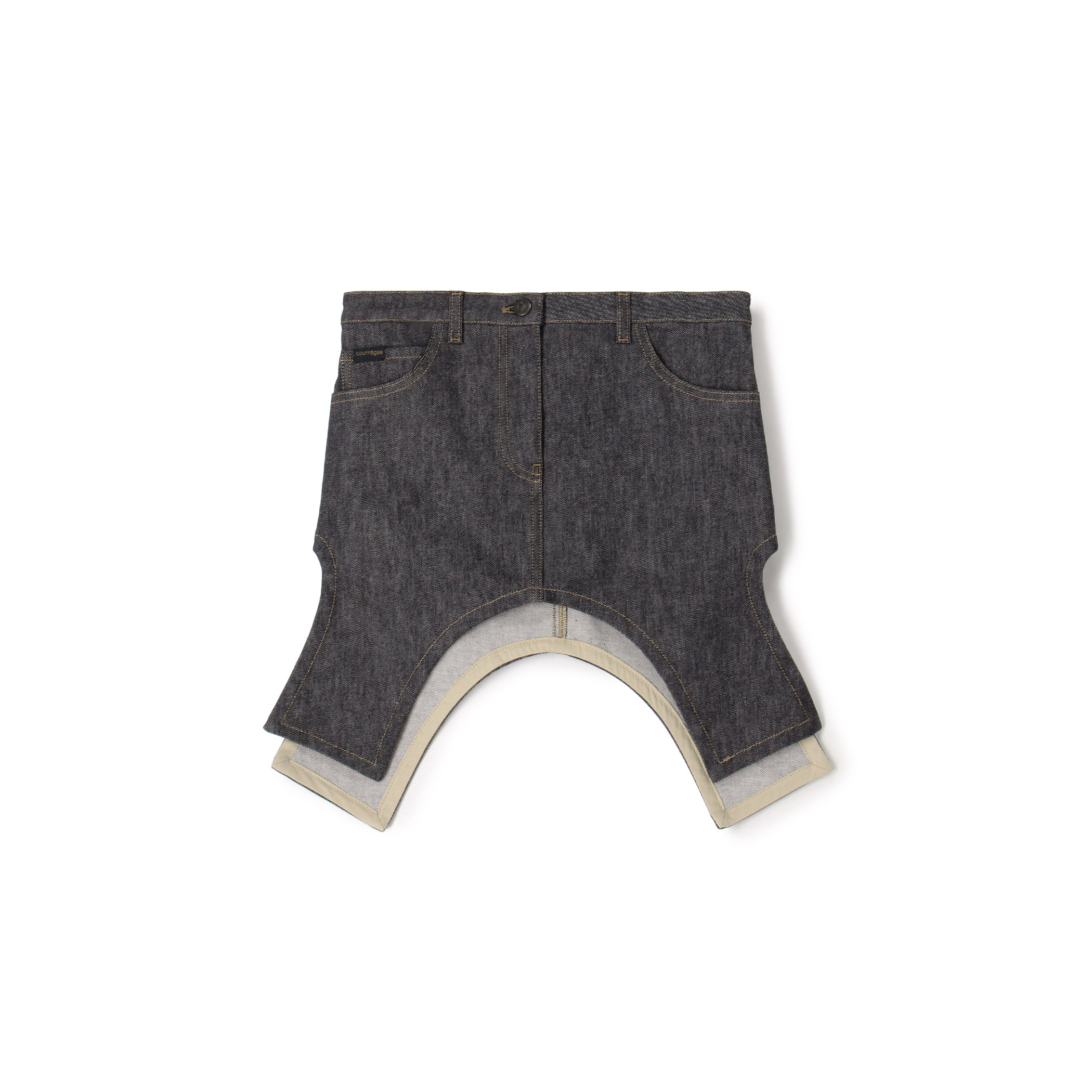 Courrèges REVERSED DENIM SKIRT