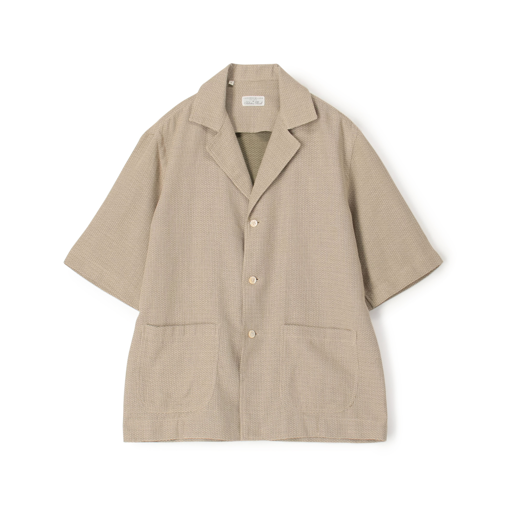 【別注】Salbatore Piccolo CUBA コットンメッシュ オープンカラー ハーフスリーブシャツ