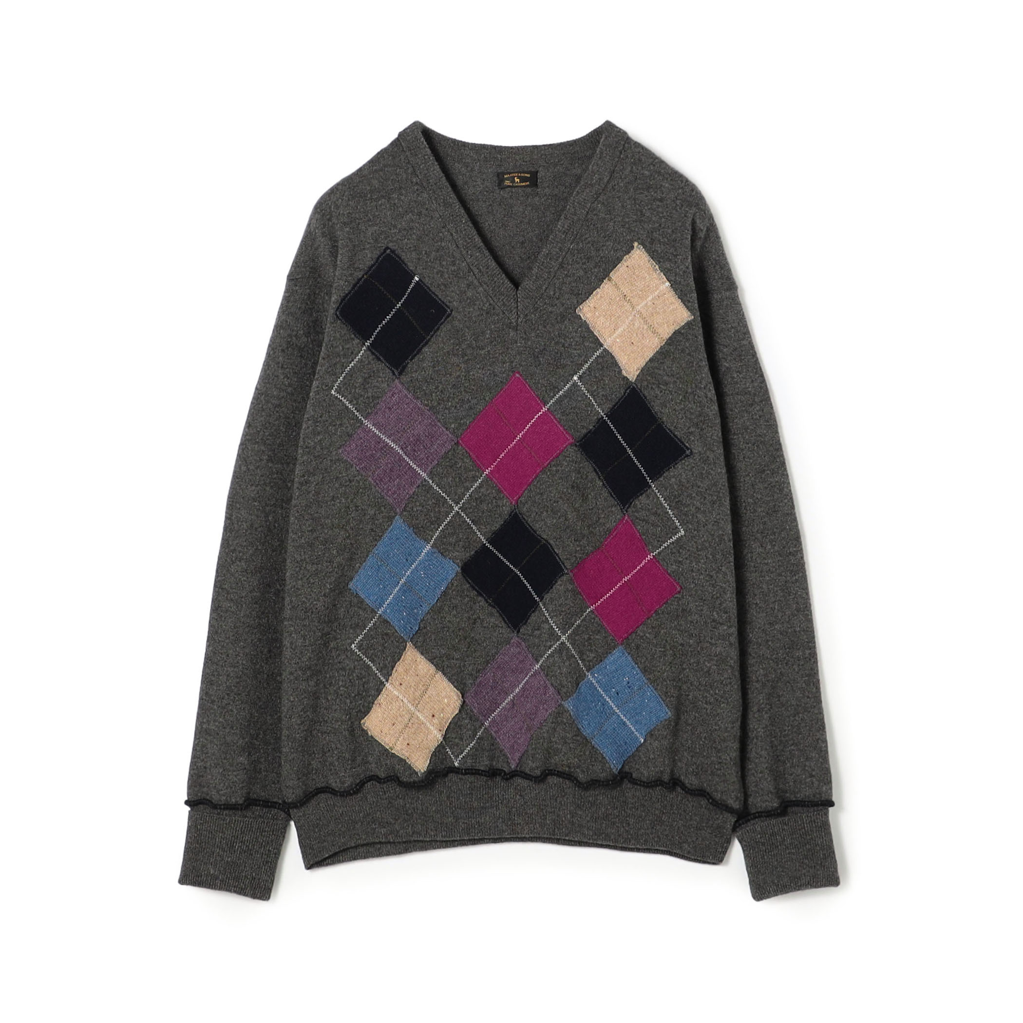 MAATEE&SONS カシミヤ Vネックプルオーバーニット