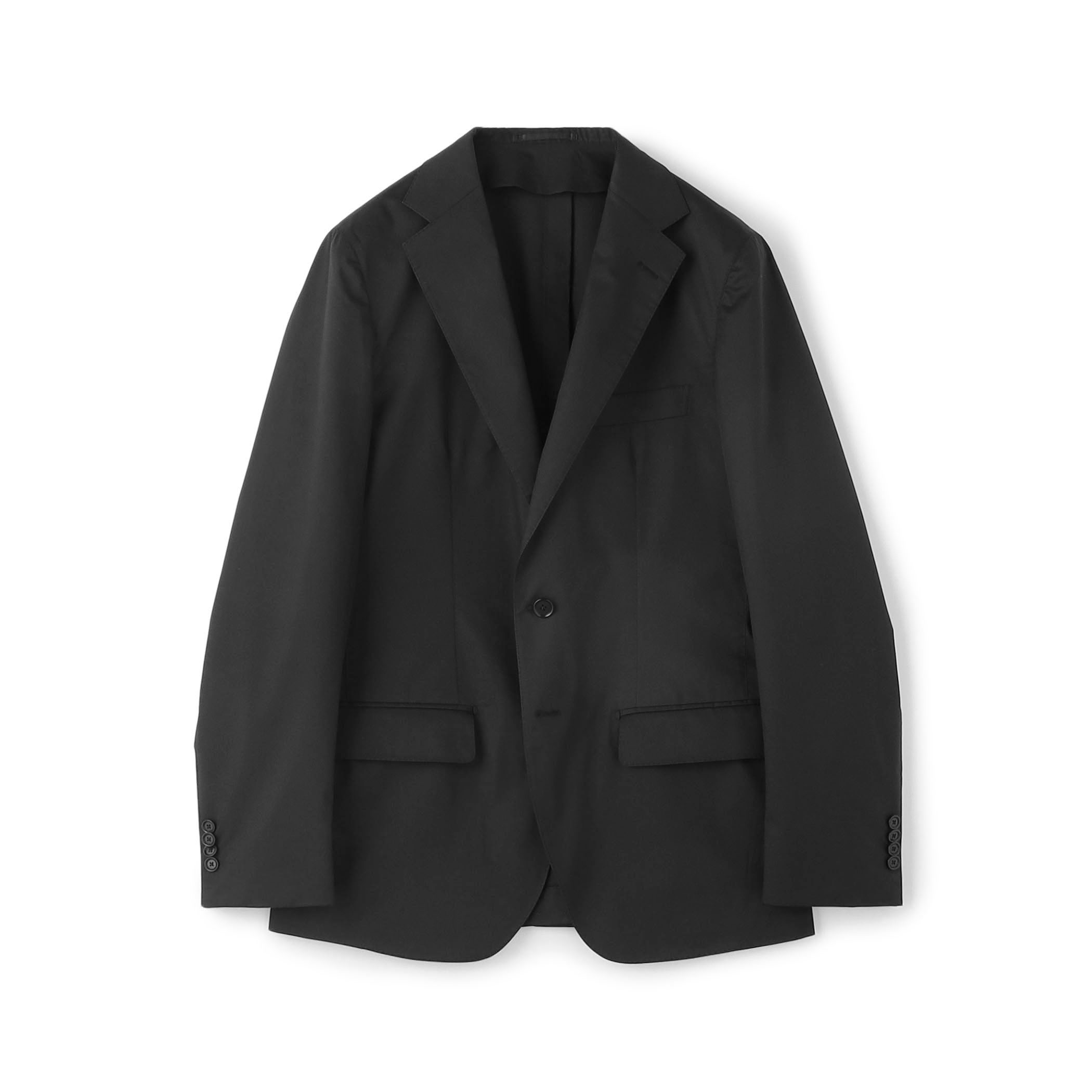 コットンポリウレタンハイカウント シングルブレステッド2Bジャケット