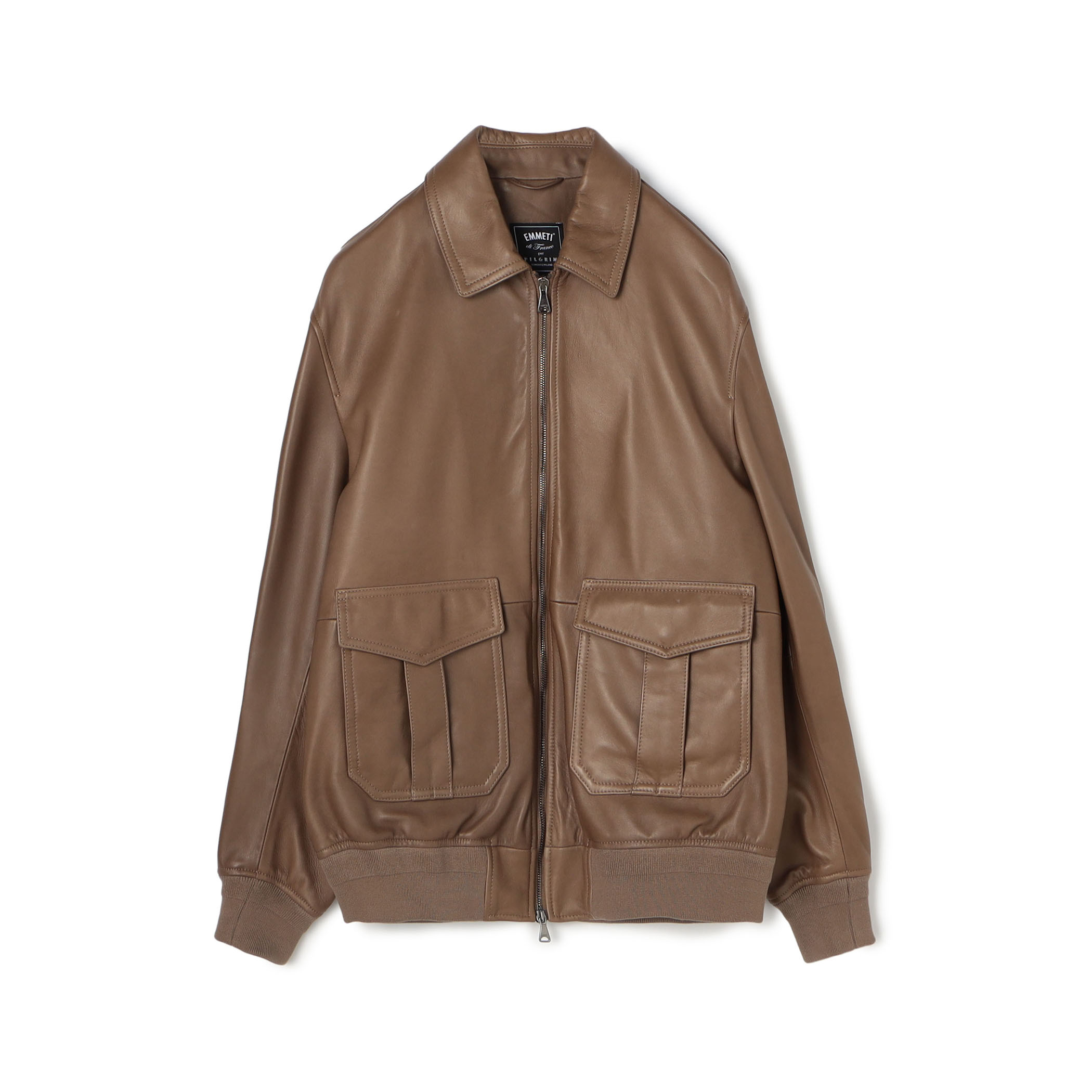【別注】EMMETI AKRON ラムレザー ブルゾン