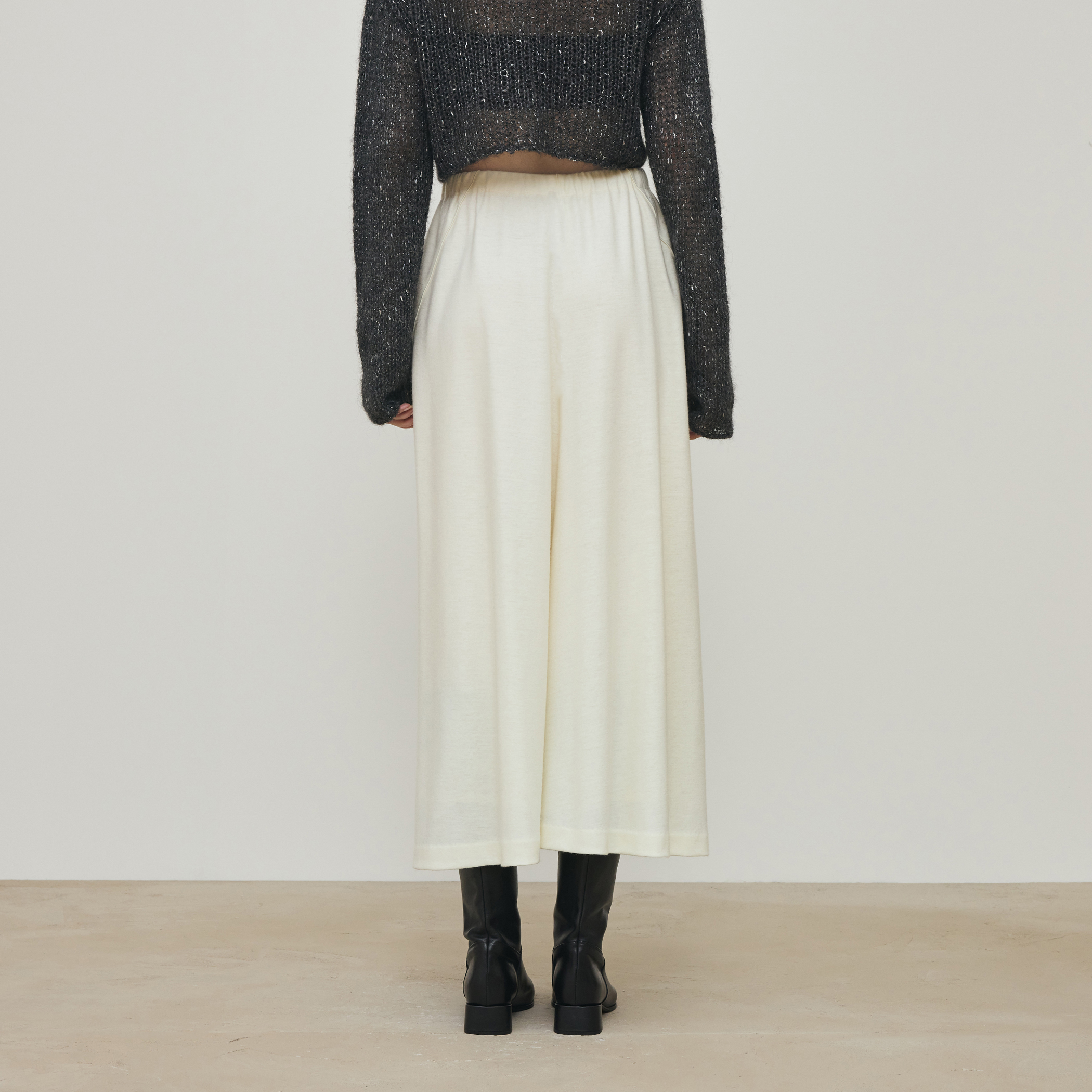 デ・プレ■ニットコンビネーションギャザーフレアスカート■ブラック デ・プレ□ニットコンビネーションギャザーフレアスカート□ブラック