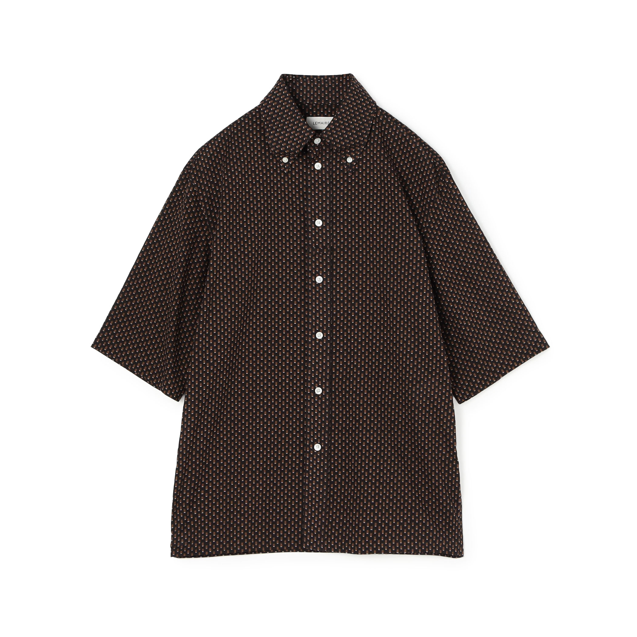 LEMAIRE コットン ショートスリーブボタンダウンシャツ