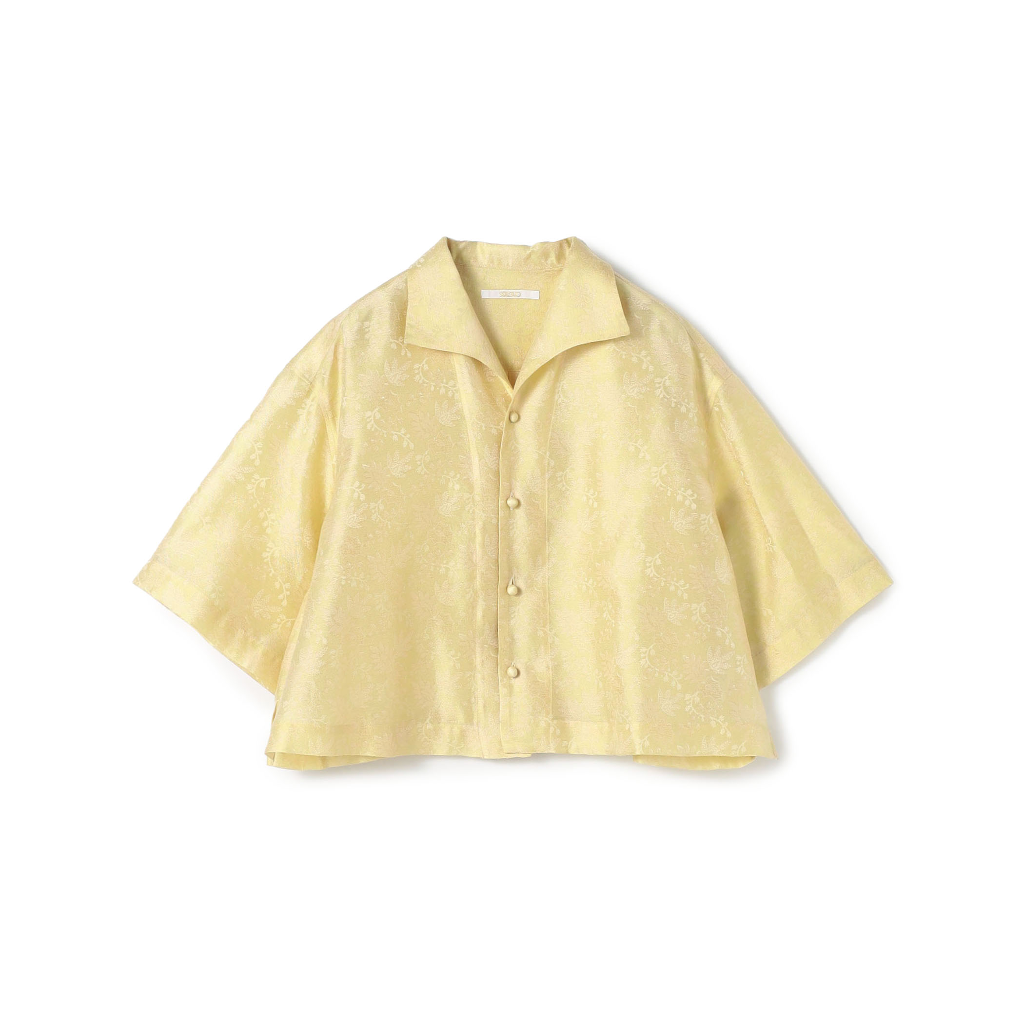 ラメジャカード イタリアンカラーシャツ