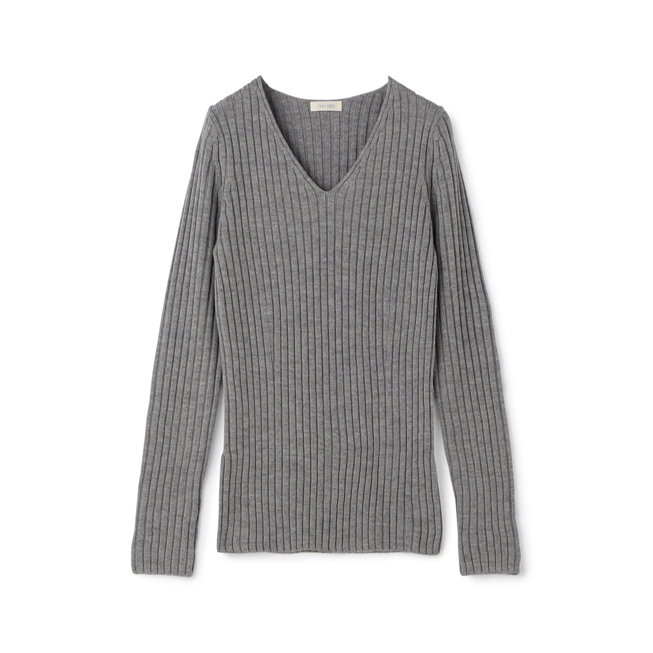 ウールリブ Vネックプルオーバー