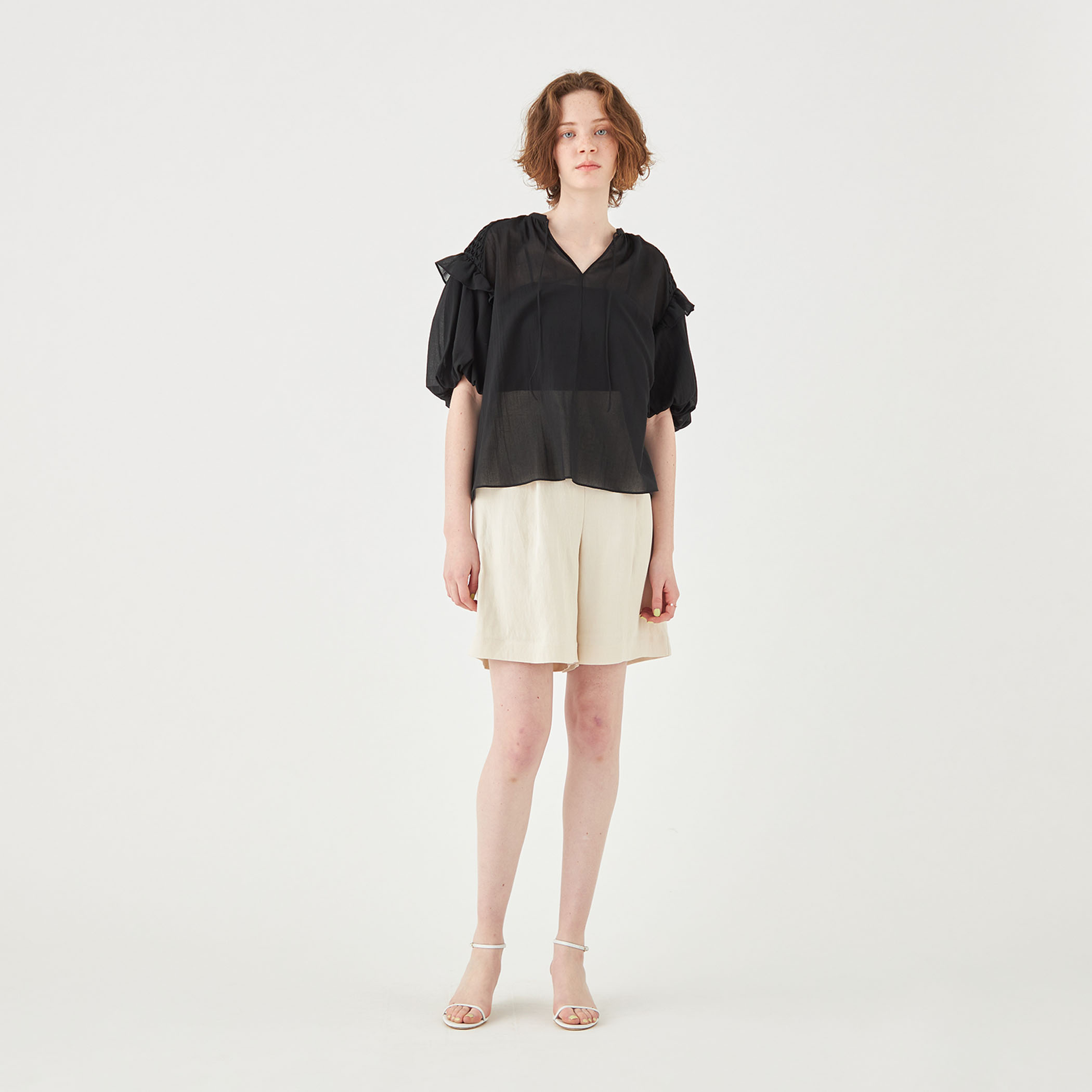 By melane burger キュロットパンツ クーポン対象】HARVESTY ハーベスティ コットン サーカス