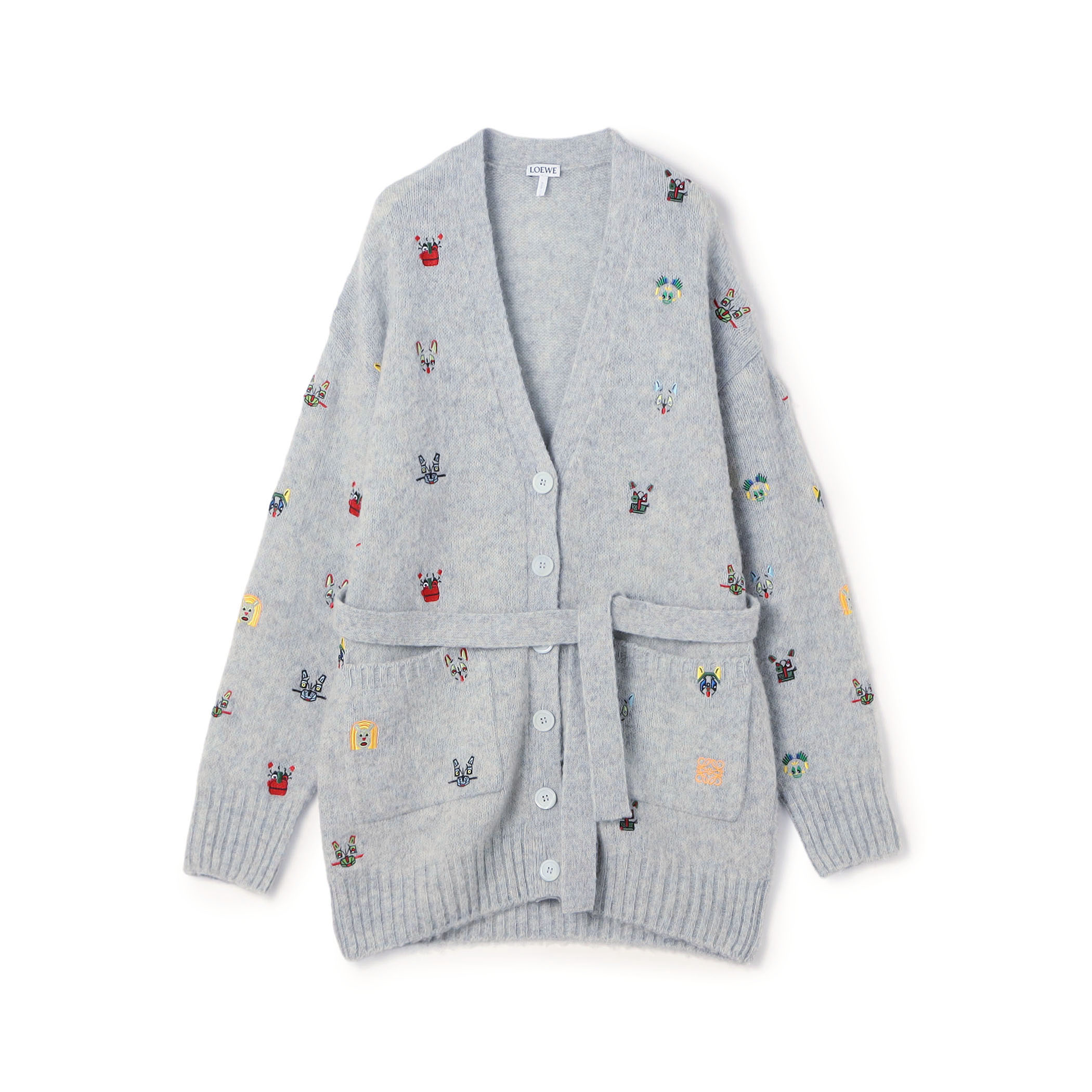 LOEWE BELTED CARDIGAN エンブロイダリー カーディガン