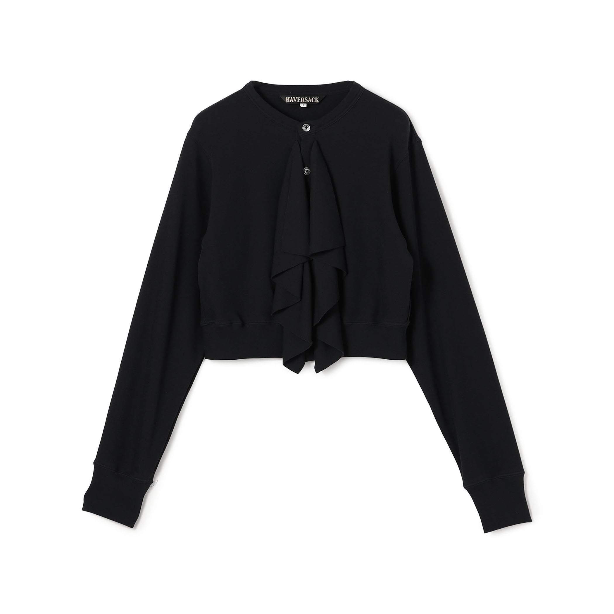 HAVERSACK コットンスムース フリルカーディガン
