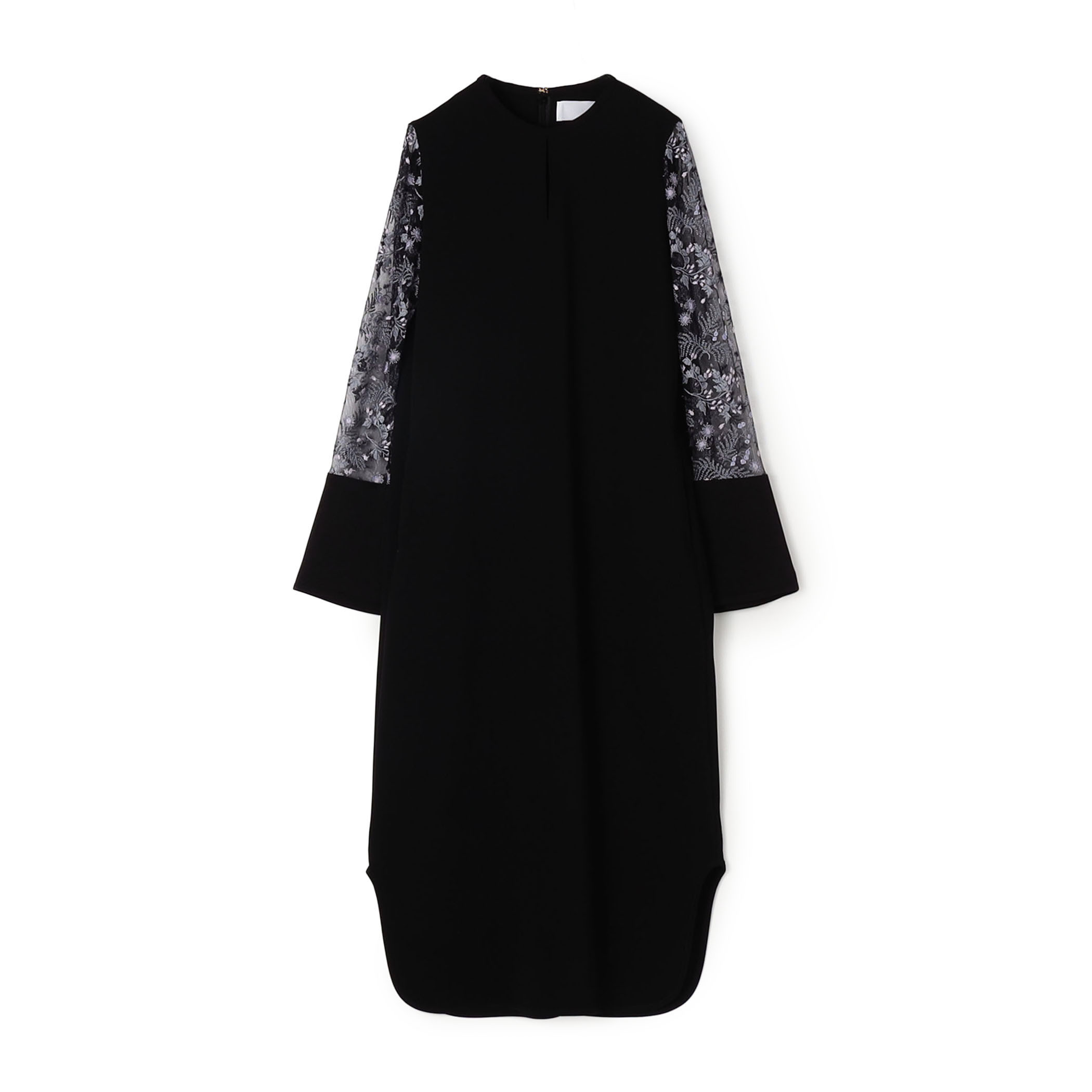 Mame Kurogouchi Tulle Lace Sleeve Classic Dress チュールレーススリーブドレス
