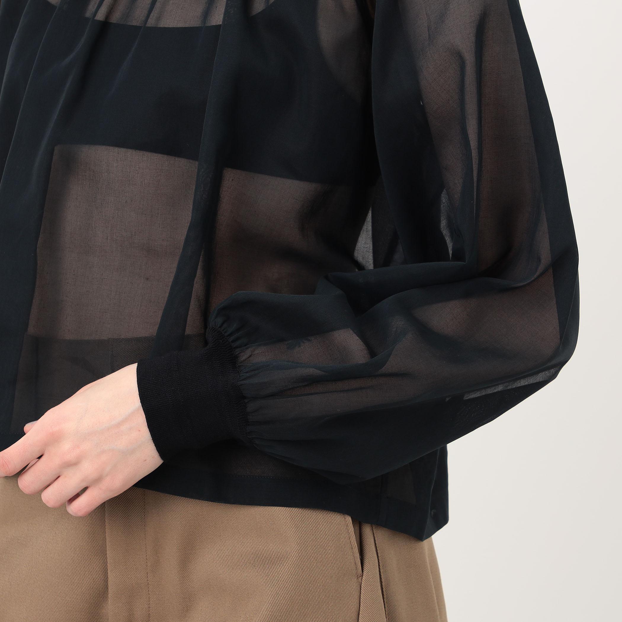 hyke VOILE GATHERED SHIRTシアーブラウス 【公式通販】