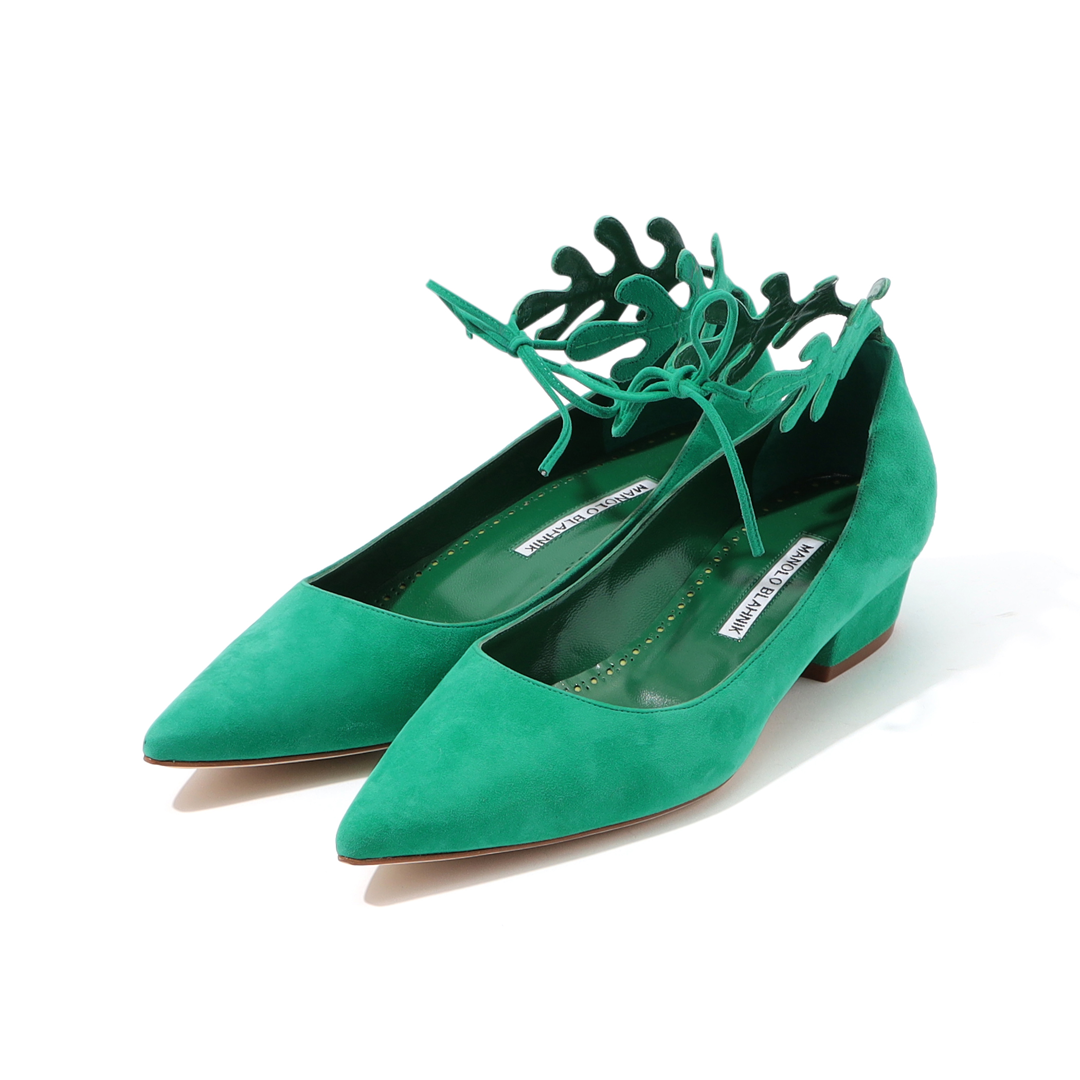 MANOLO BLAHNIK FLORETE スエードパンプス