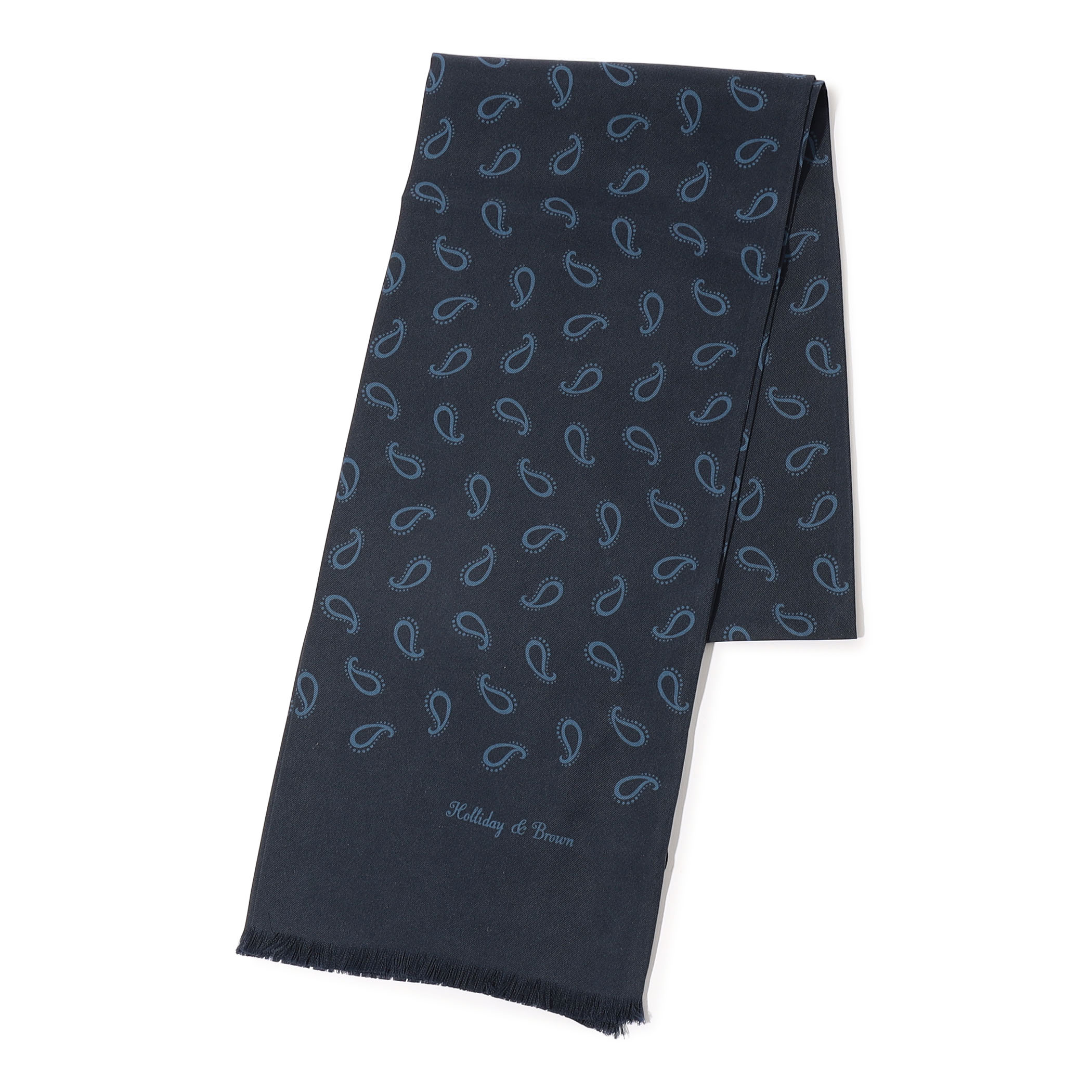 Holliday & Brown ペイズリー シルクスカーフ