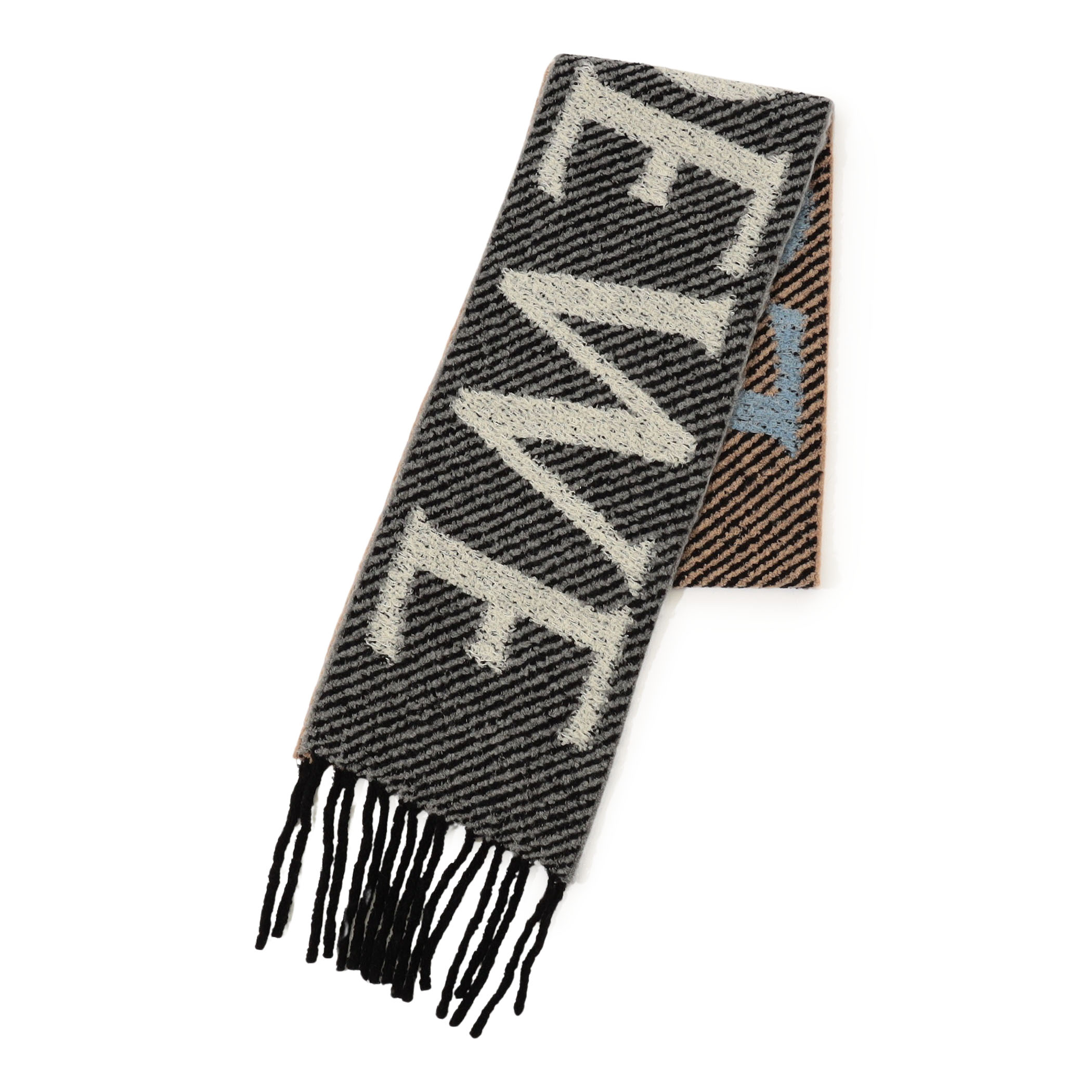 LOEWE アルパカウール ロゴスカーフ