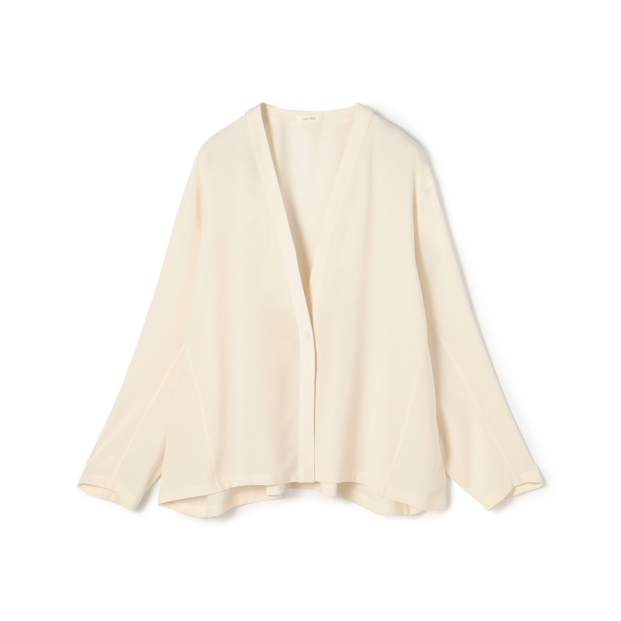 ジャージーライクジョーゼット カラーレスジャケット