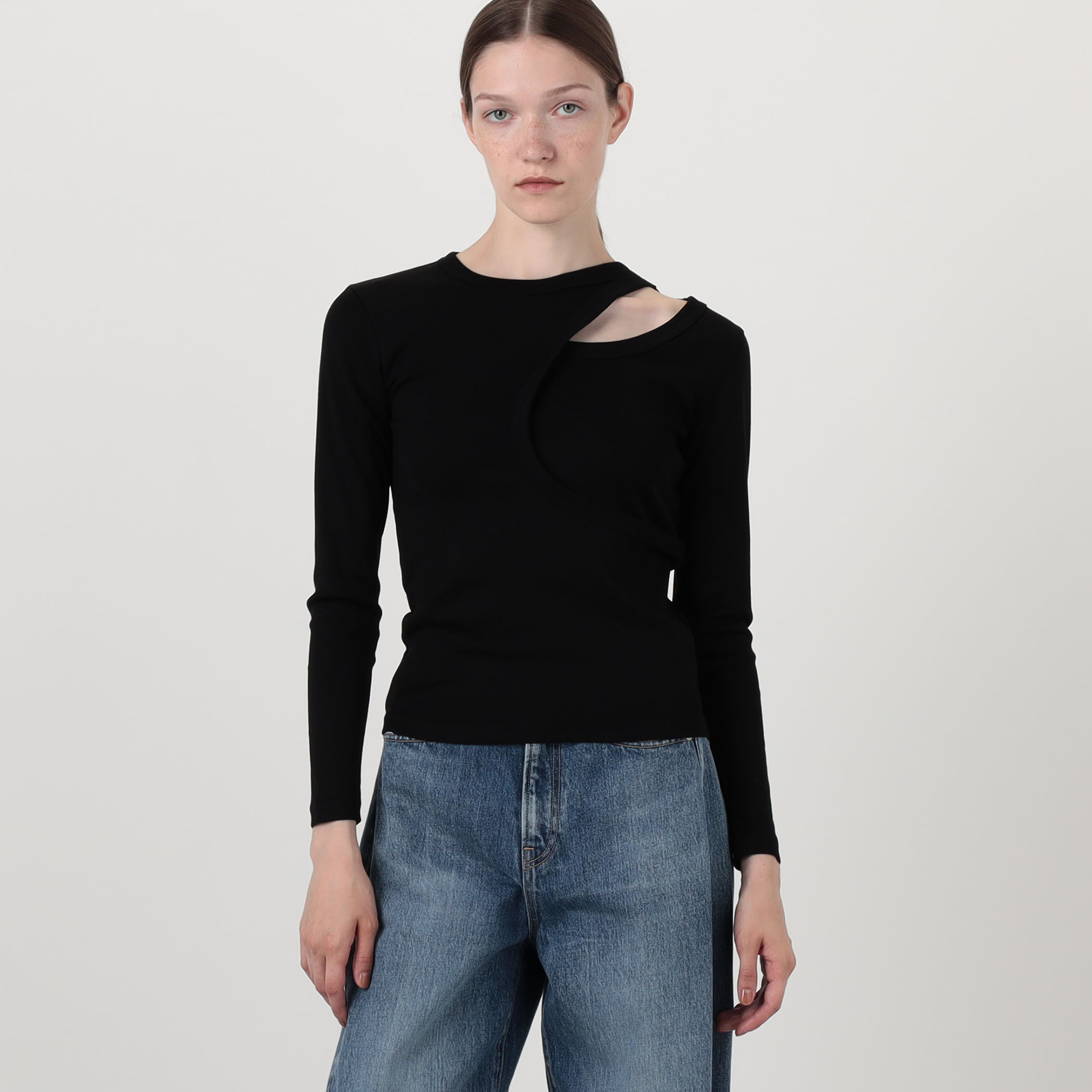 HYKE LAYERED L/S TEE レイヤード ロングスリーブTシャツ