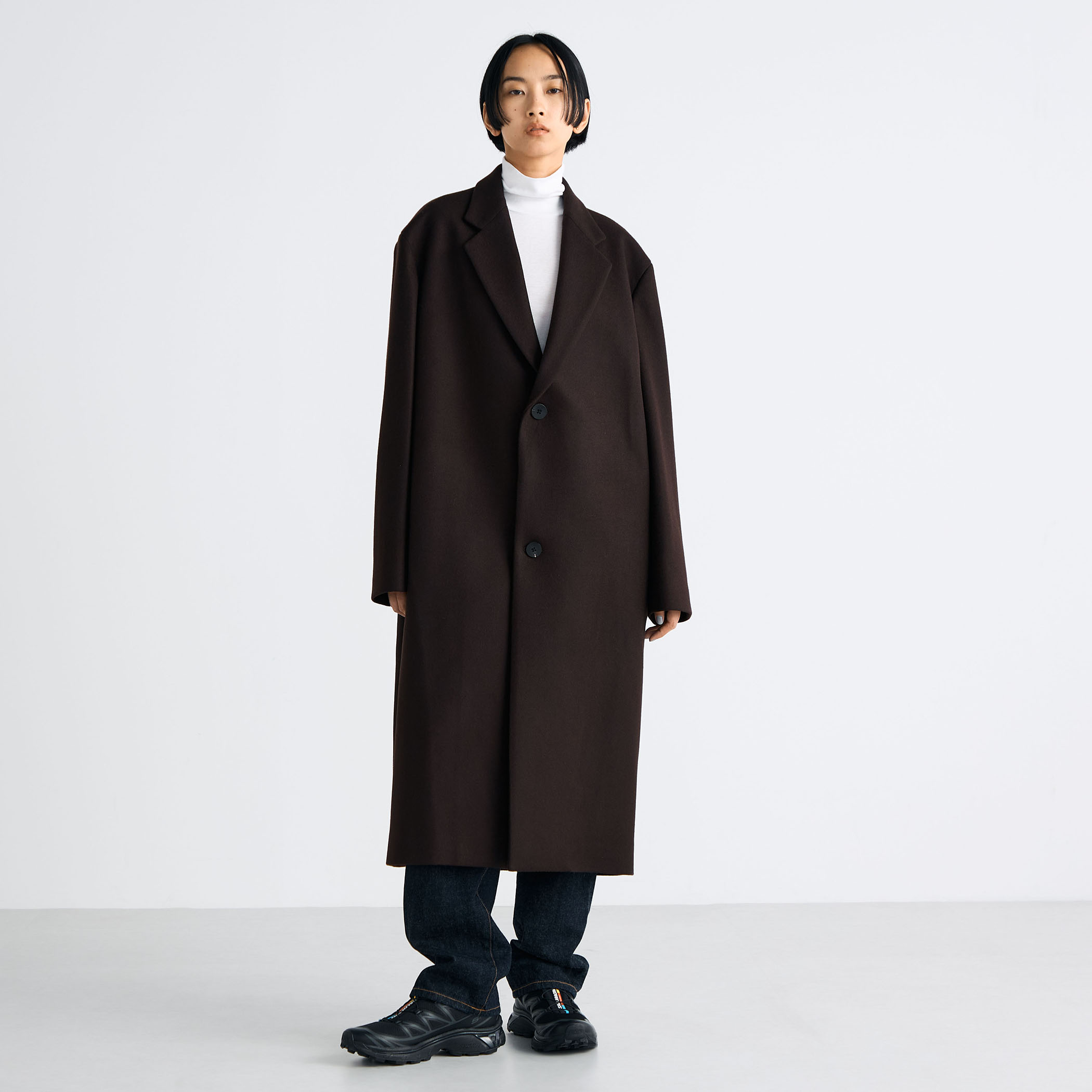 美品『ノット・トゥモローランド』チェスターコート/カシミヤ混/千鳥/メルトン/ 美品『ノット・トゥモローランド』チェスターコート/カシミヤ混