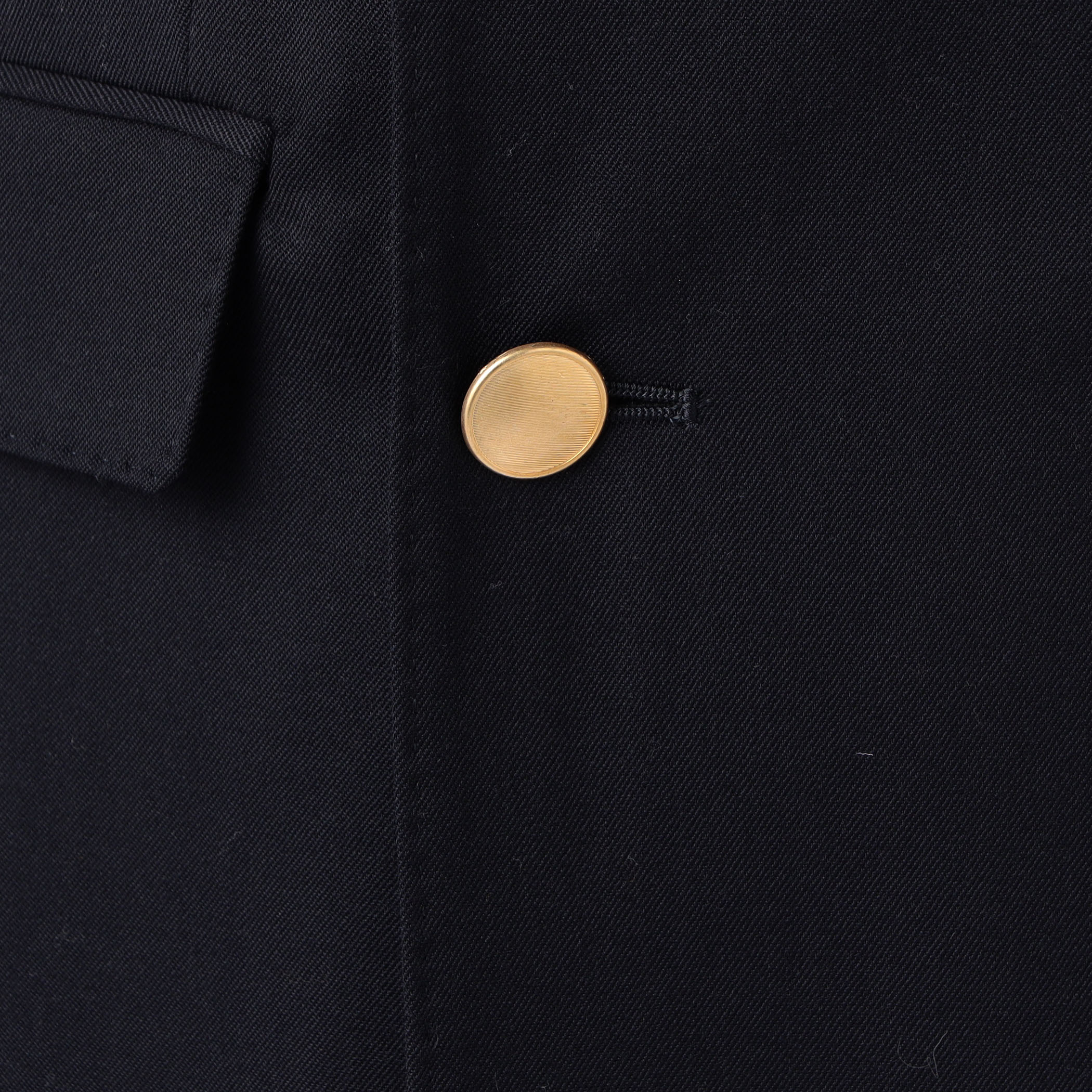 極美品✨ マカフィー ウールギャバジン ダブルブレストジャケット 金ボタン 紺