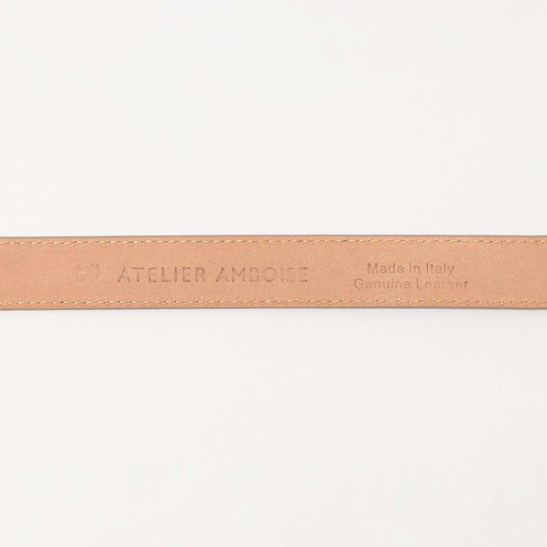 ATELIER AMBOISE ゴールド バックル レザーベルト｜トゥモローランド