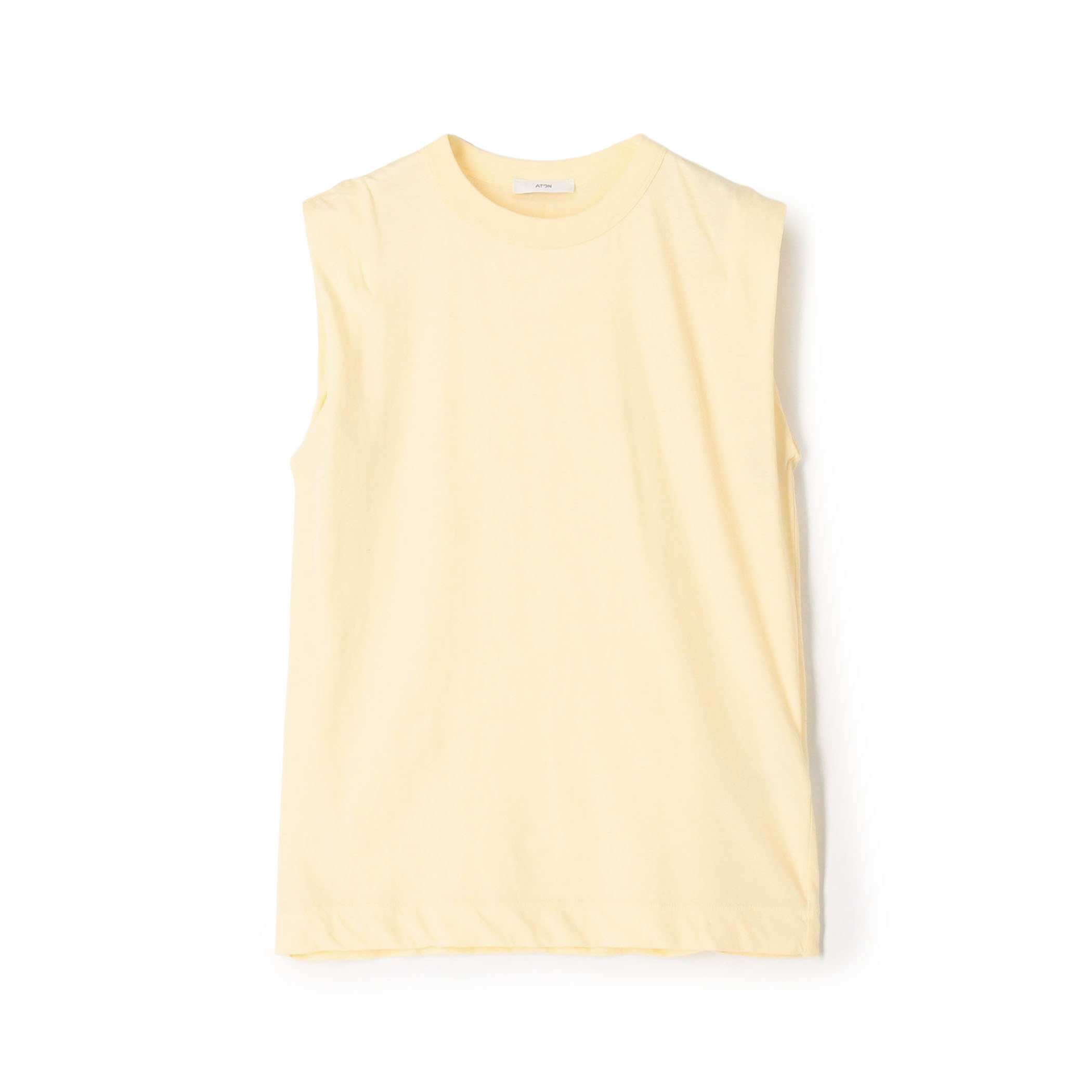 ATON FRESCA SINGLE JERSEY ノースリーブプルオーバー