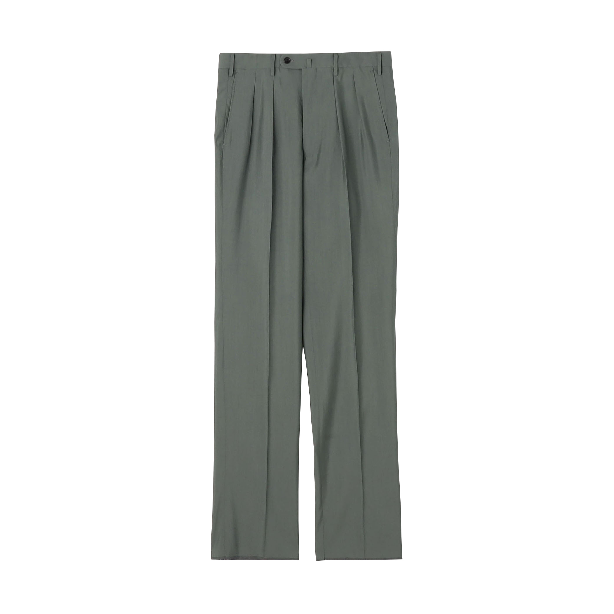 ウールシルク イン2プリーツ ストレートスラックス MARZOTTO