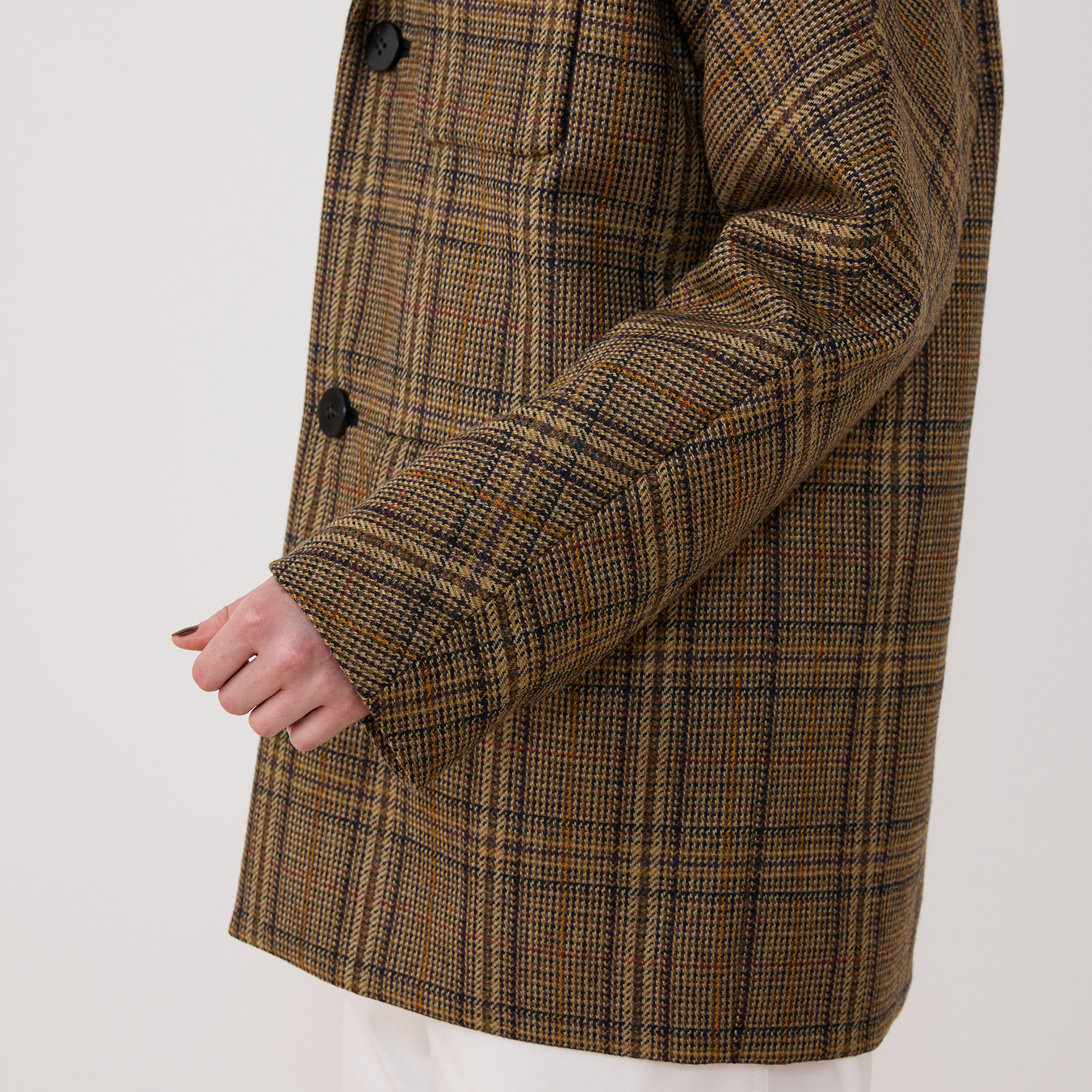 チェビオットツイード ドルマンスリーブコート｜トゥモローランド 公式通販