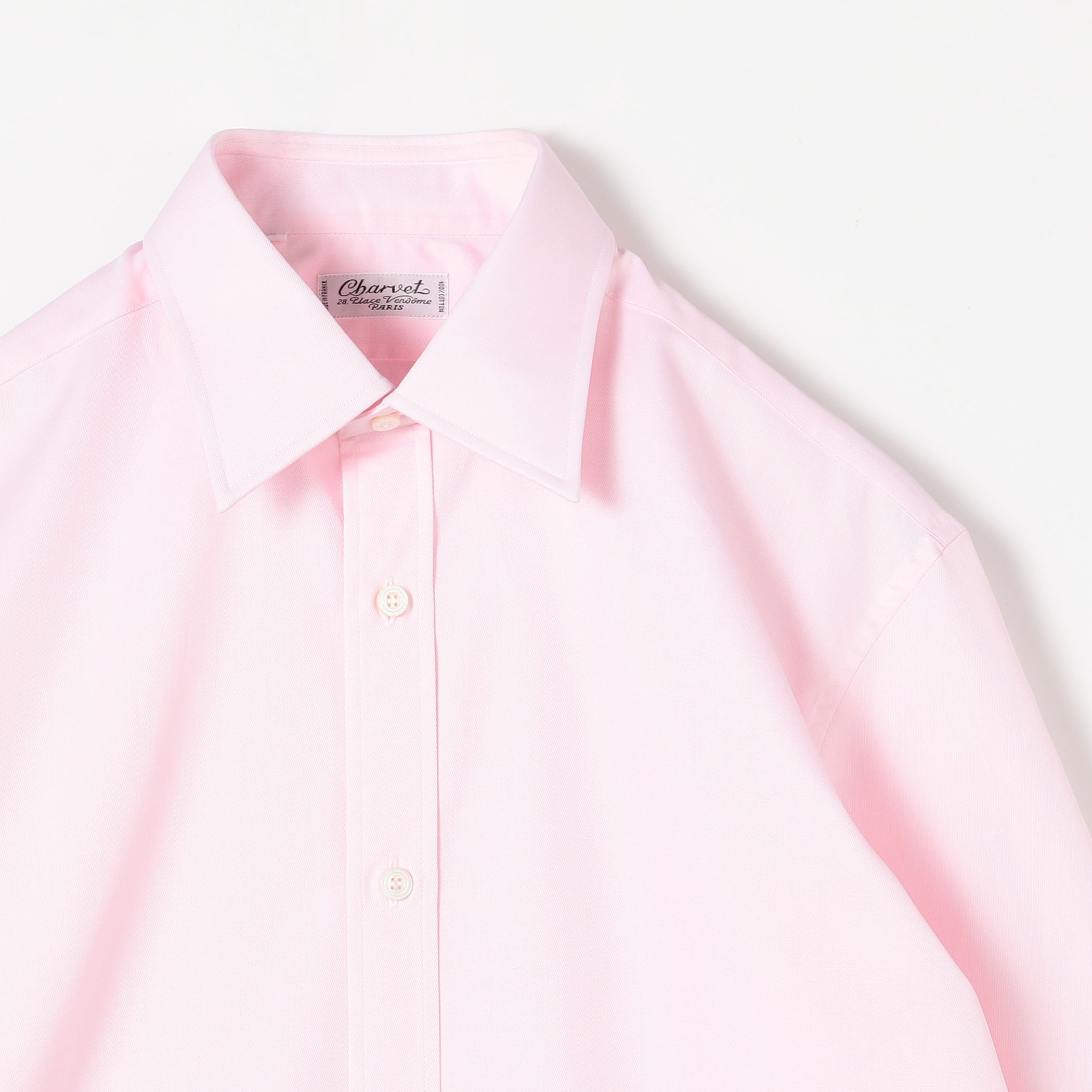 Charvet コットンツイル セミワイドカラーシャツ｜トゥモローランド 