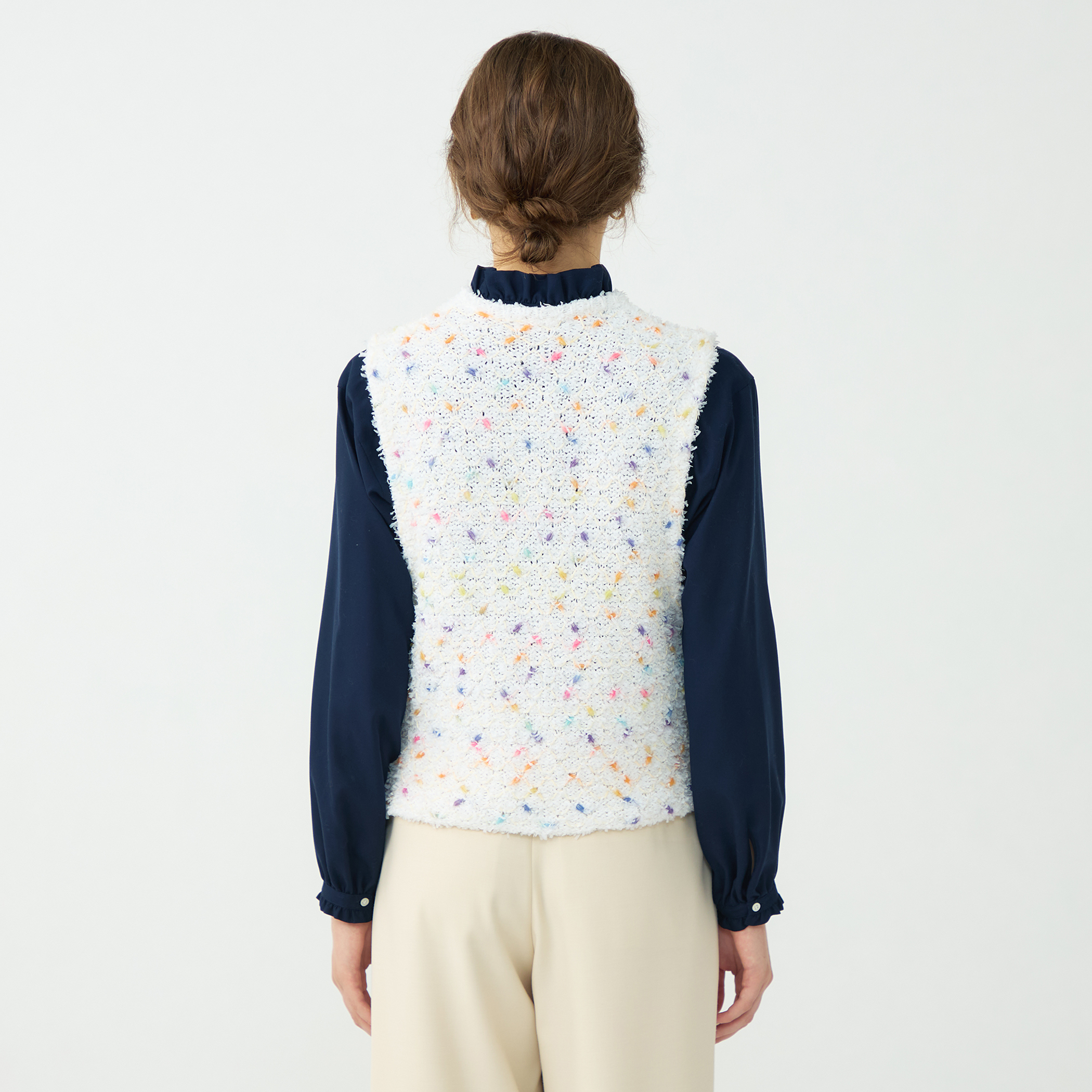 マテリアルカラーミックス クルーネックベスト｜トゥモローランド 公式通販