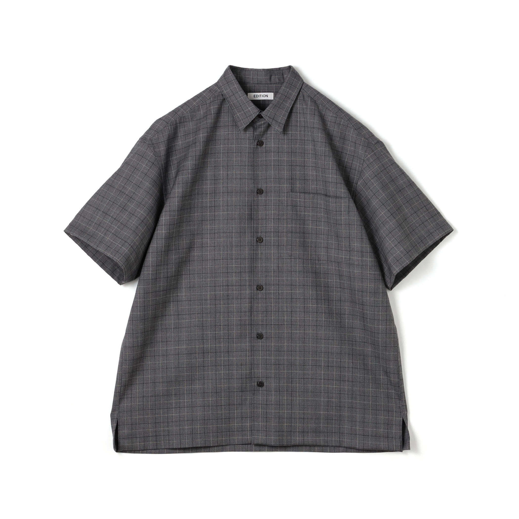 Super120's ウォッシャブルウール リラックスハーフスリーブシャツ