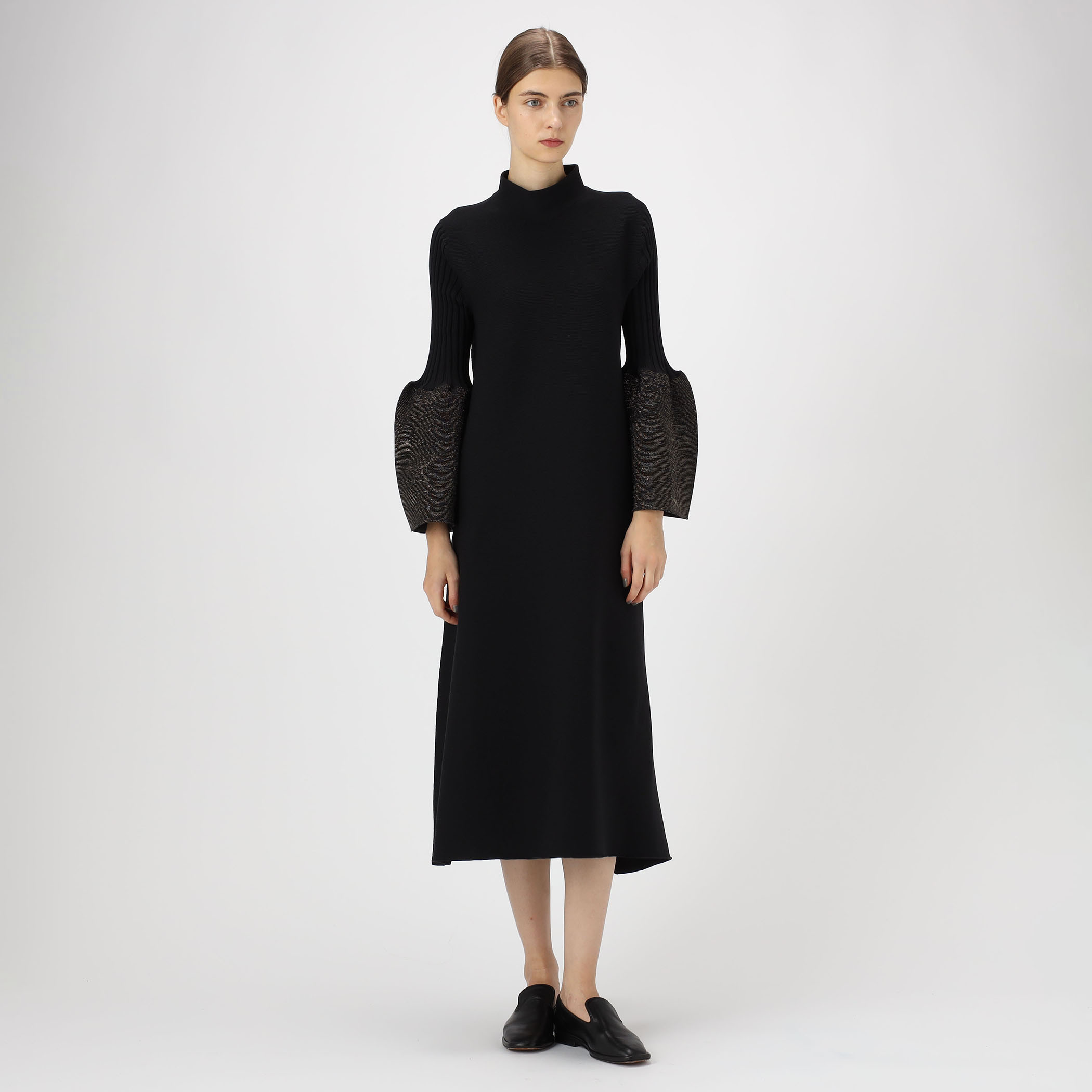 CFCL POTTERY GLITTER BELL SLEEVE FLARE DRESS｜トゥモローランド