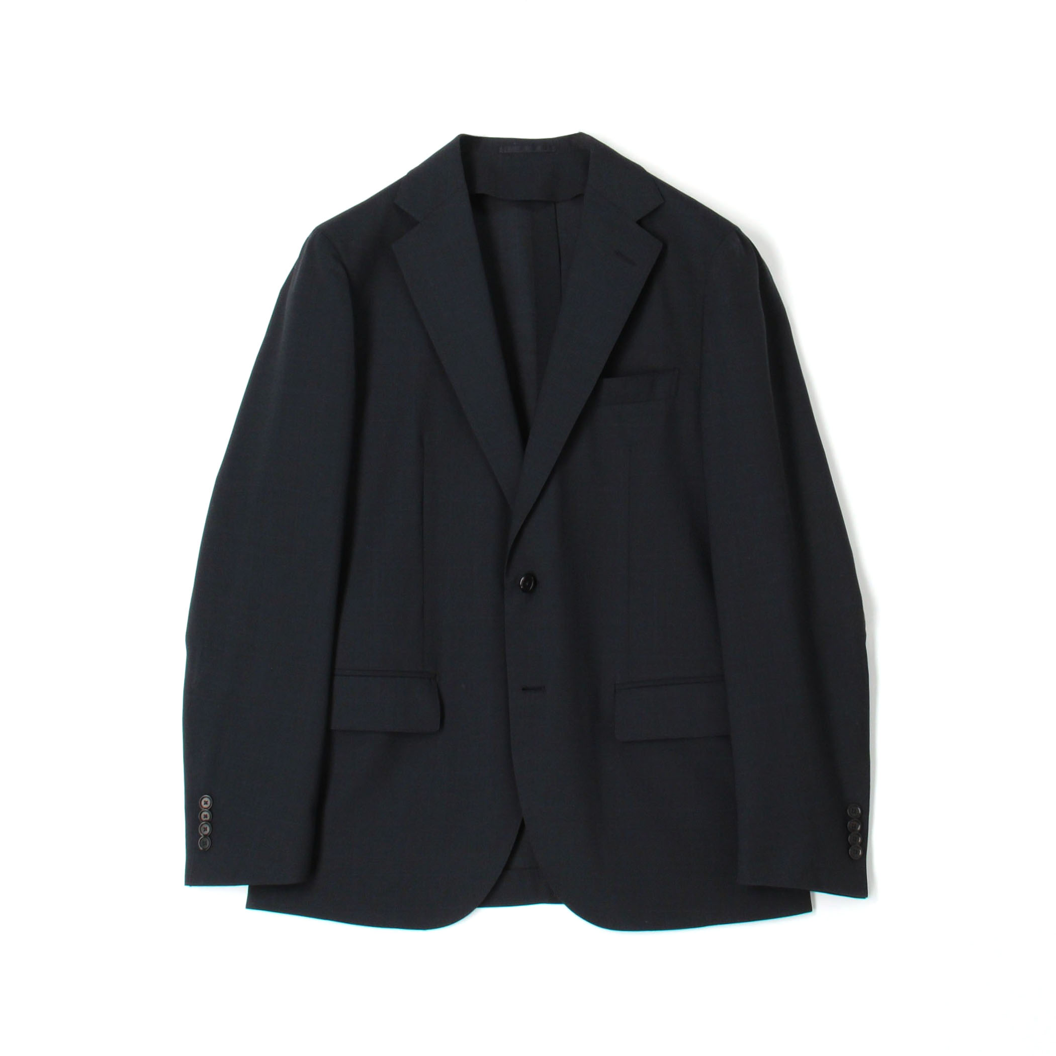 Super120'sウールポリエステル シングルブレステッド2Bジャケット