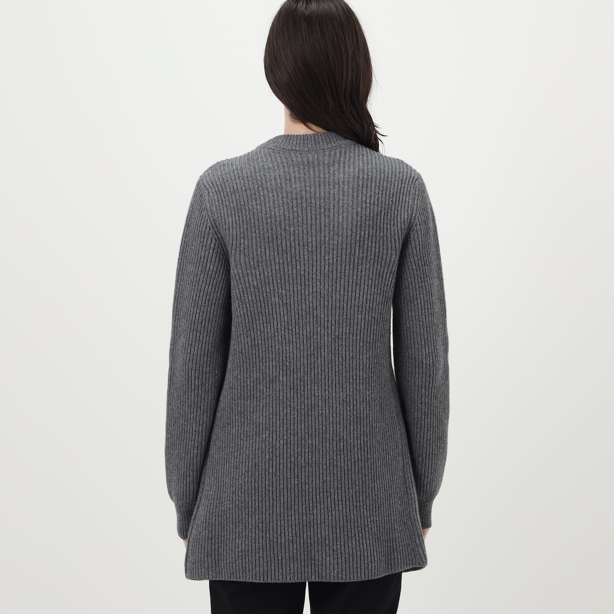 JIL SANDER TABARD CN LS サイドスリット リブニット 