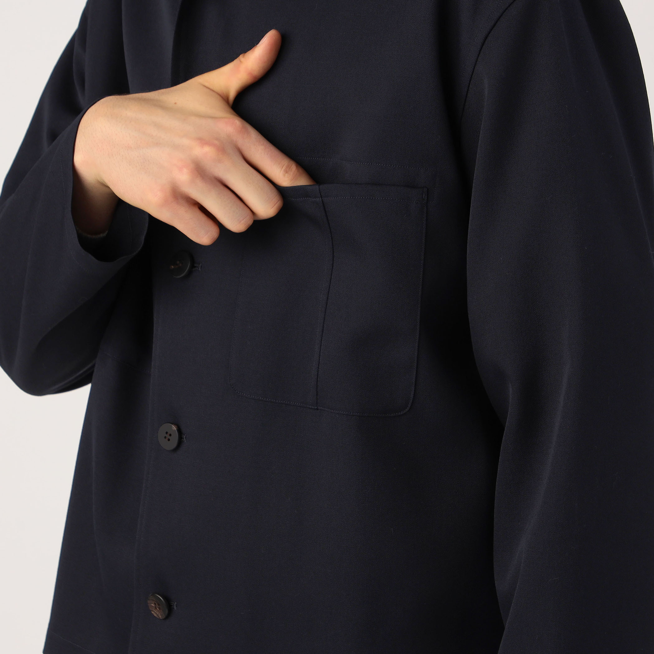 ウールライトギャバジン シャツジャケット｜トゥモローランド 公式通販