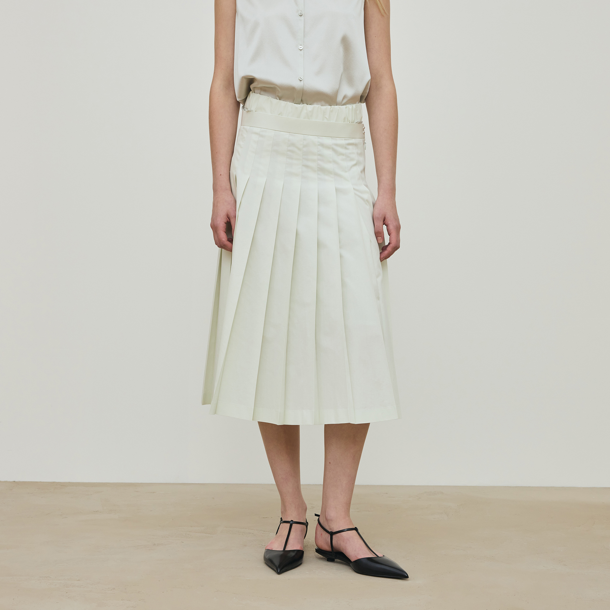 スビンコットンツイル プリーツスカート｜トゥモローランド 公式通販