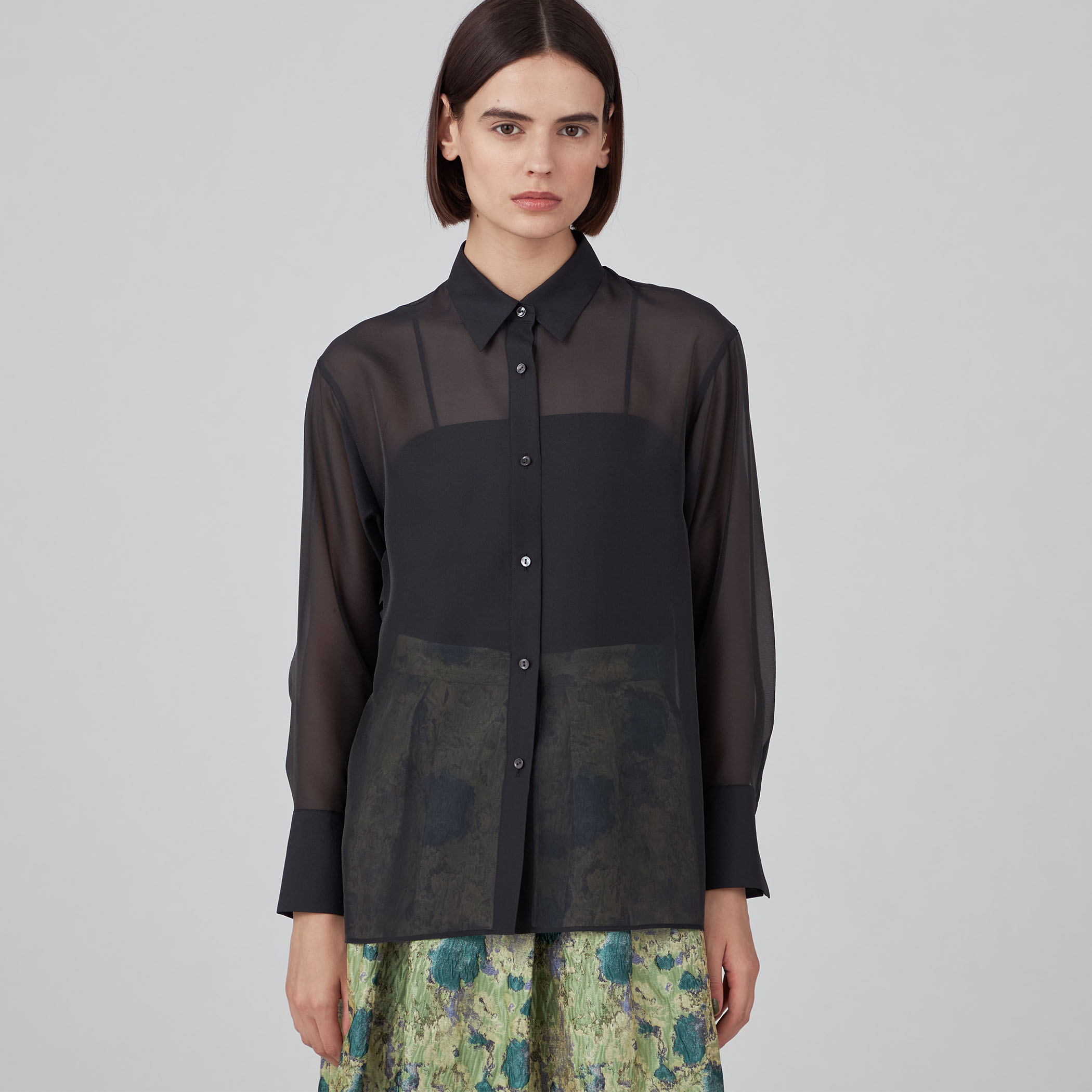 シアーオーガンジー ロングスリーブブラウス｜トゥモローランド 公式通販