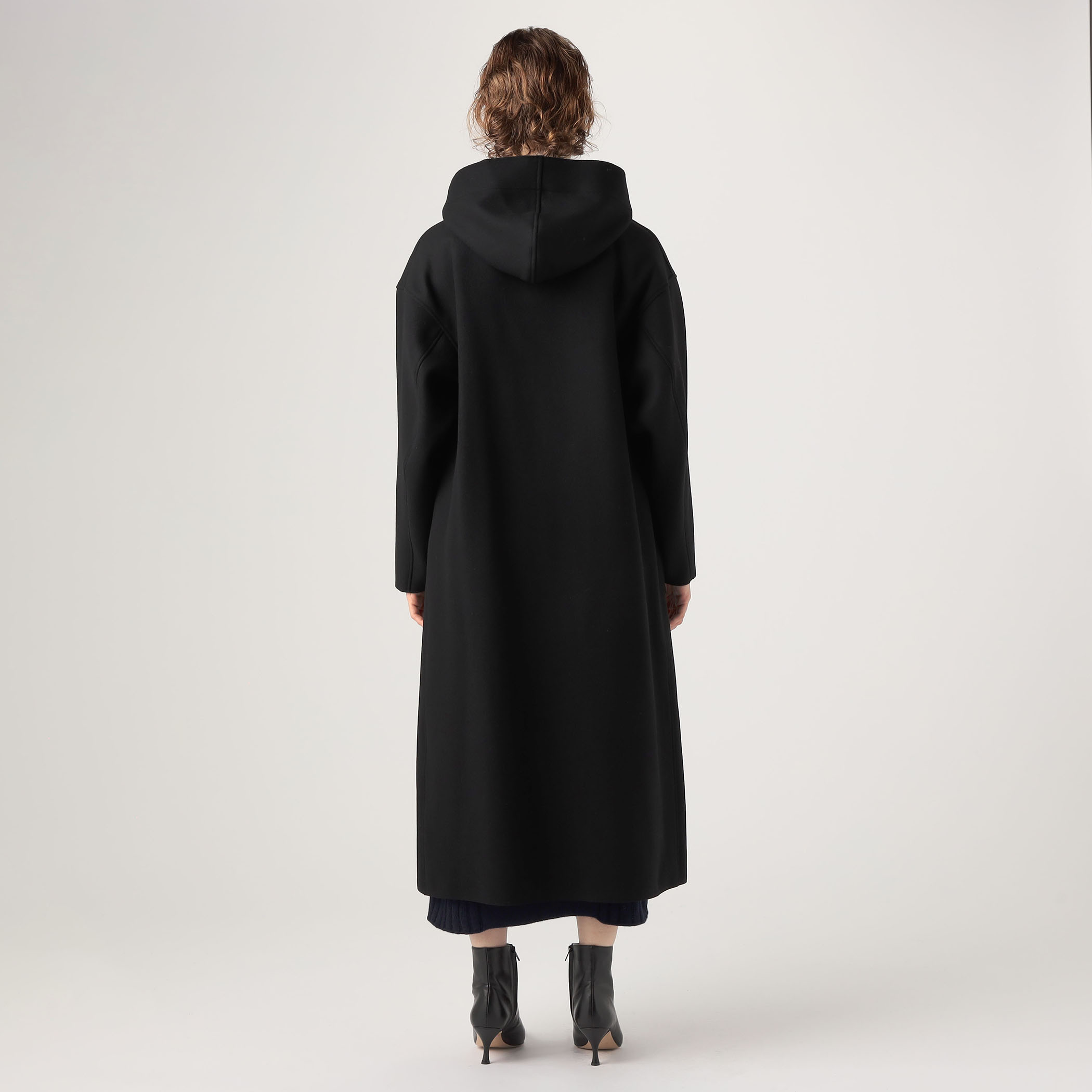 HYKE ハイク MELTON HOODED COAT-