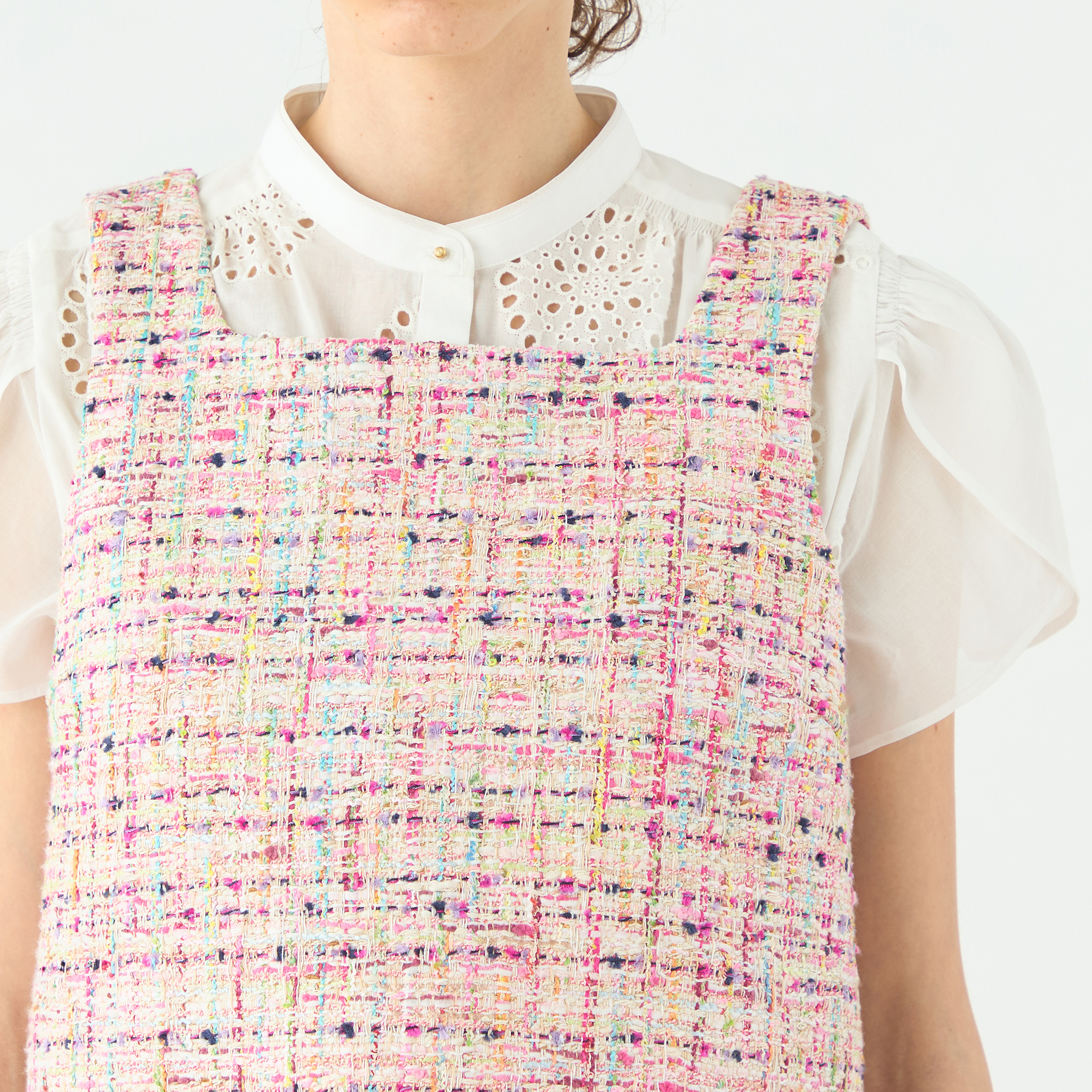 トゥモローランド　コロレファンシーツイード スクエアネックトップス コロレファンシーツイード スクエアネックトップス｜トゥモローランド