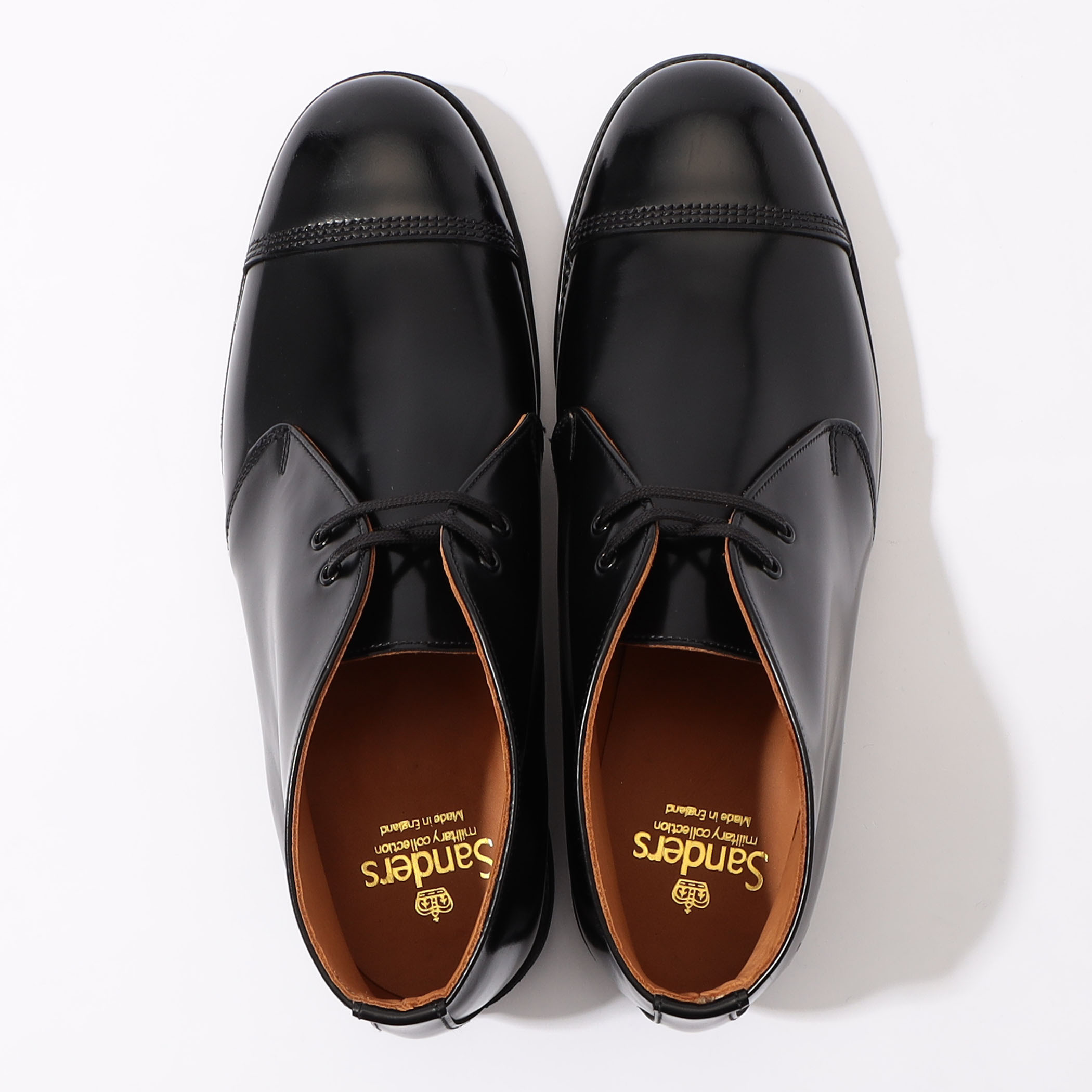 SANDERS ポリッシュドレザー チャッカブーツ 2676B｜トゥモローランド