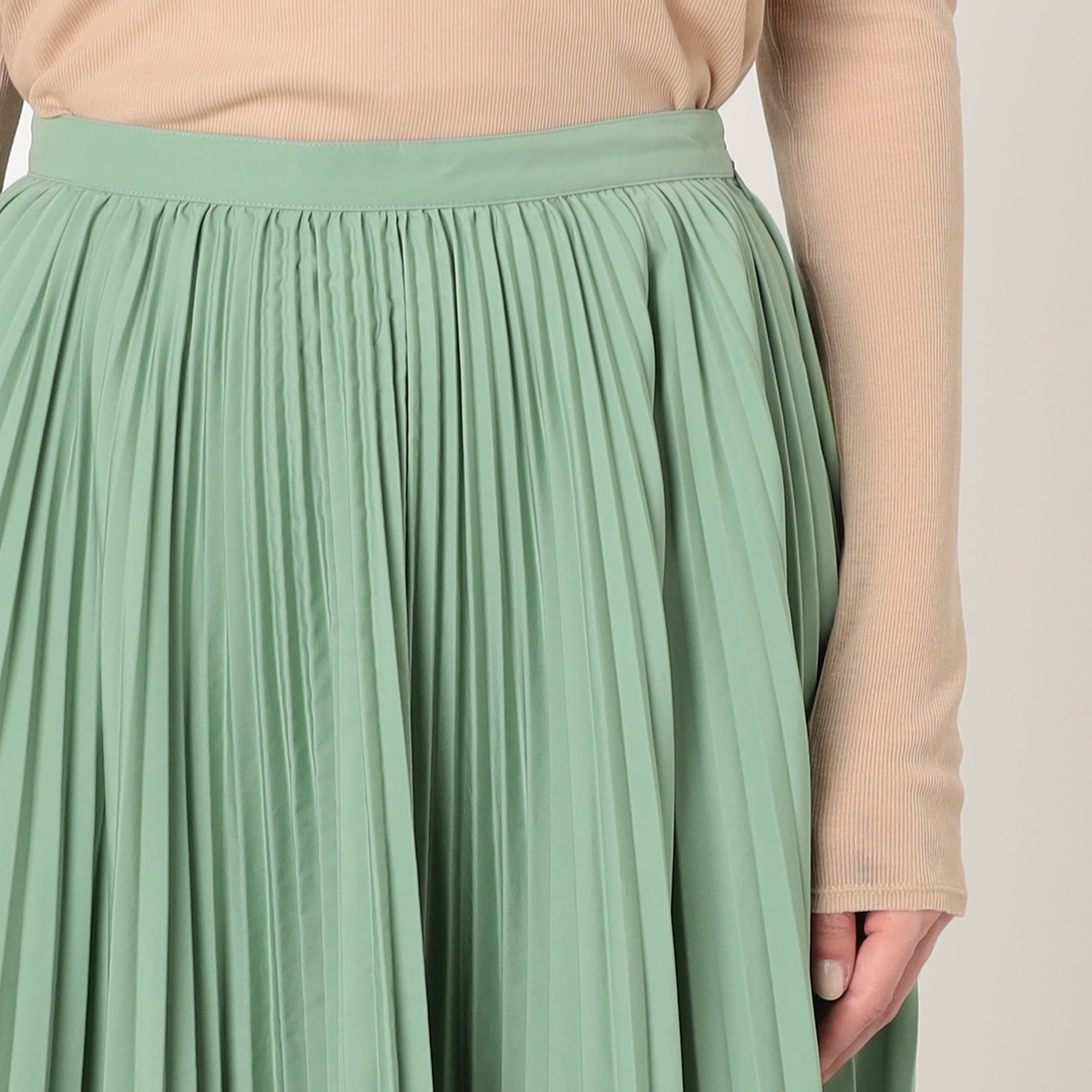 PLAN C PLEATED LONG SKIRT アシンメトリー プリーツスカート
