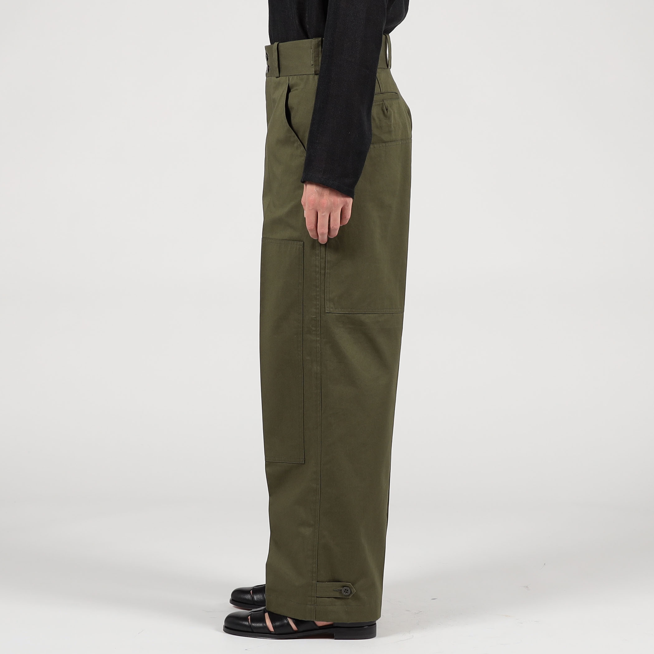 TANGENT 70`s Dutch Army コットン ワイドパンツ