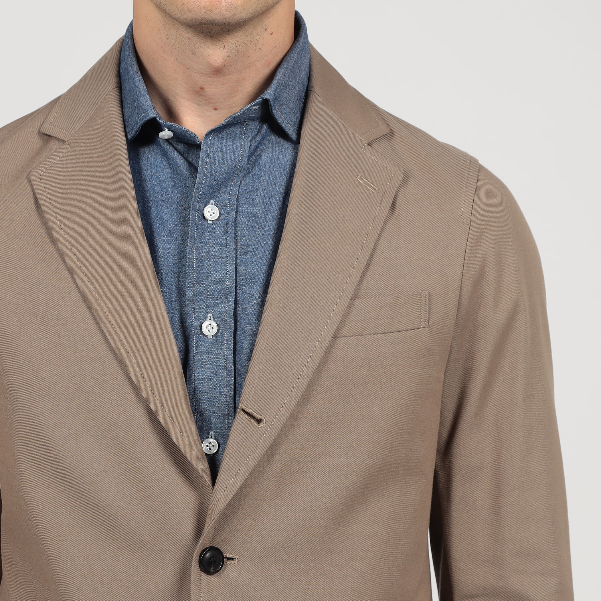 □コットンウール シングルブレステッド3Bジャケット SONDRIO