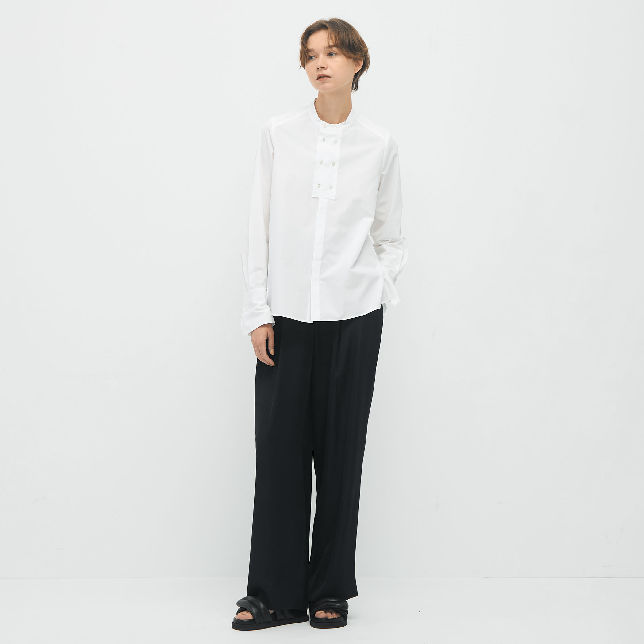 レーヨンシルクツイル 2タックパンツ｜トゥモローランド 公式通販