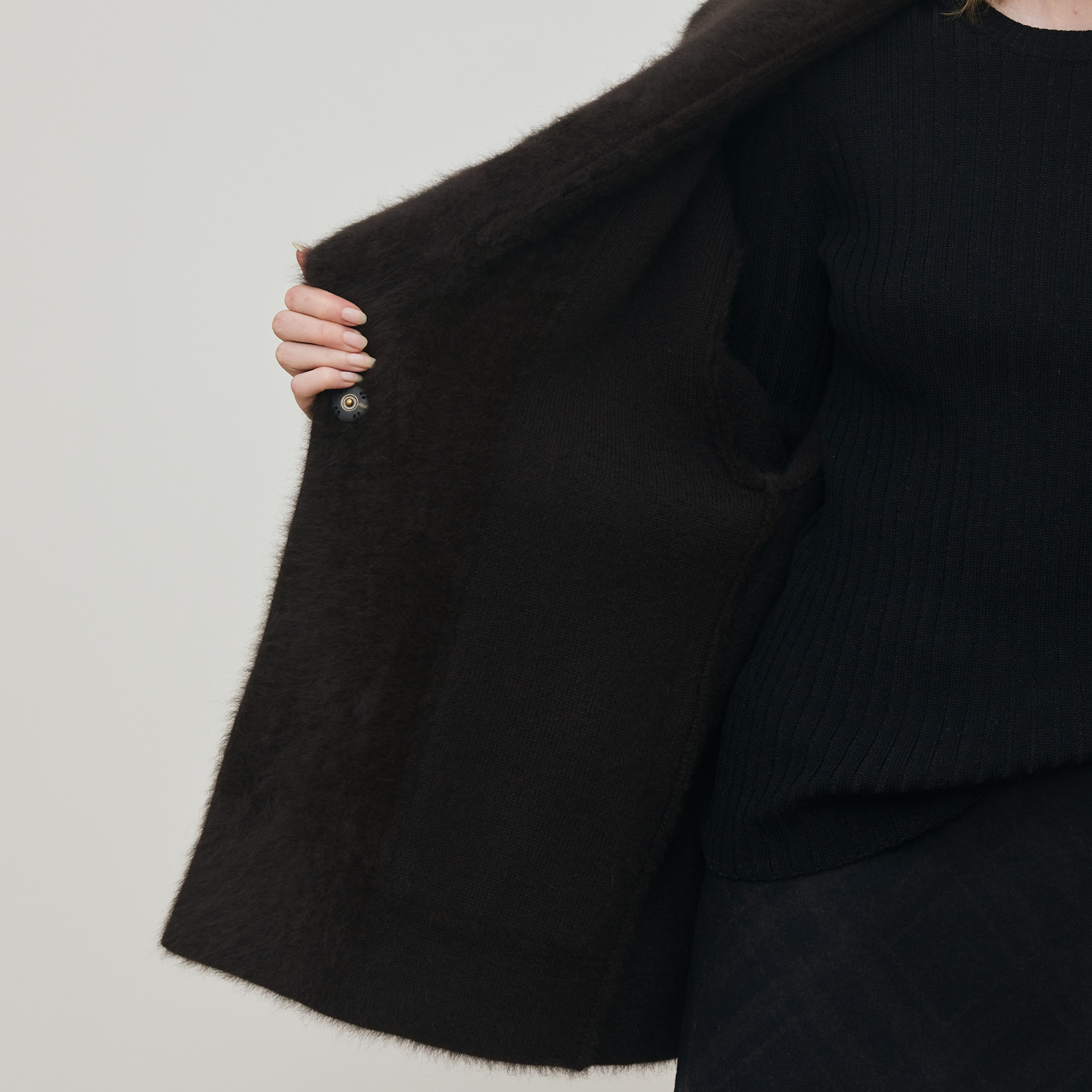 フォックスカシミヤ ショールカラーコート｜トゥモローランド 公式通販