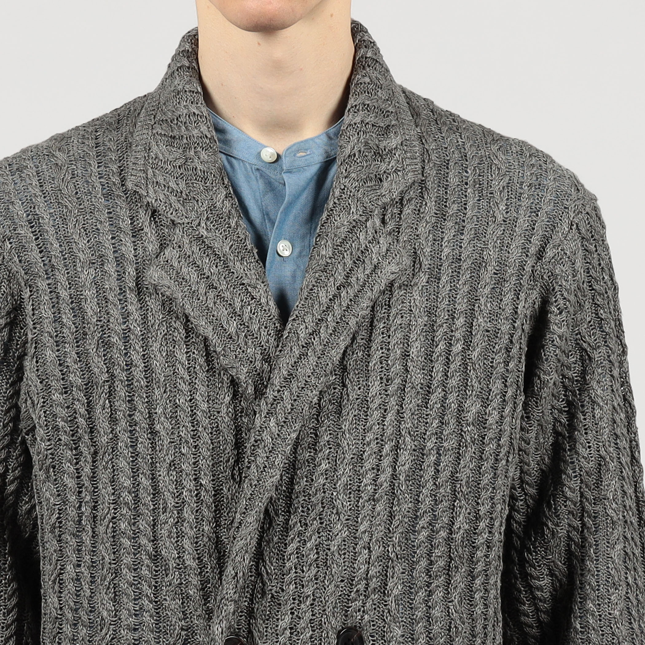 プレミアムリネン ケーブルニットジャケット｜トゥモローランド 公式通販