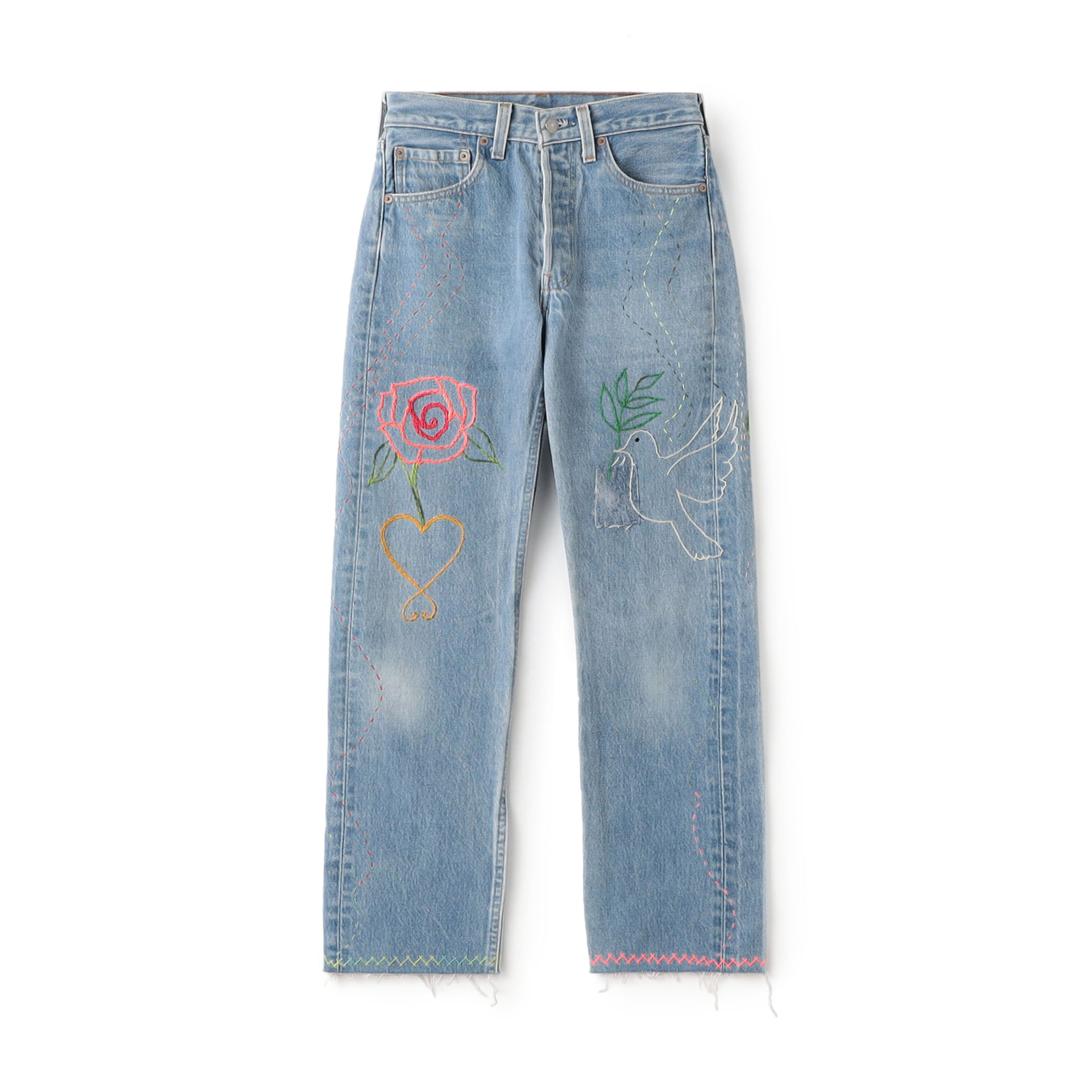 Therapy Pants エンブロイダリー アソートデニム
