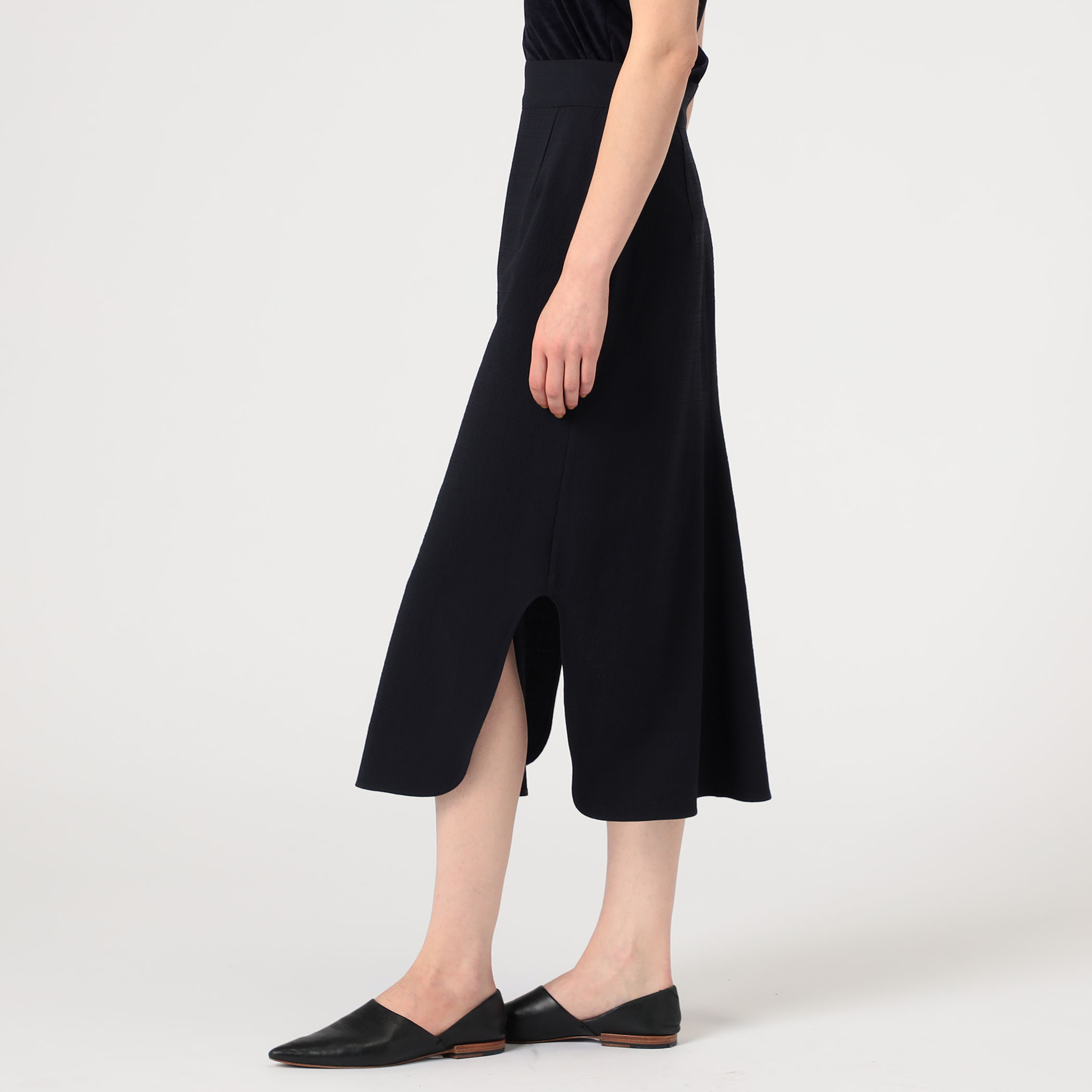 WAAC シアサッカースカート(美品) seersucker flare skirt BOTTOMS Reurie'（レウリィ）