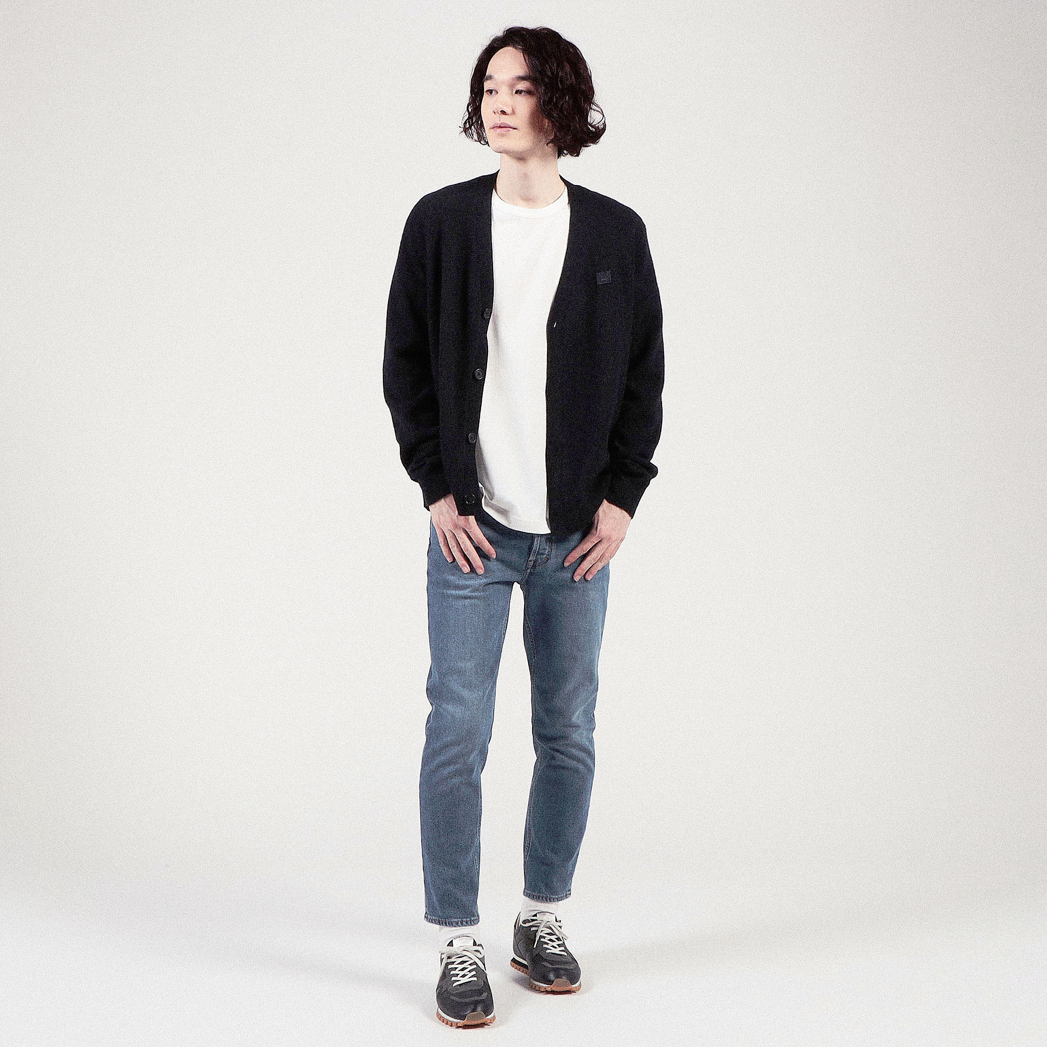 Acne Studios RIVER MID BLUE コットンポリウレタン デニムパンツ