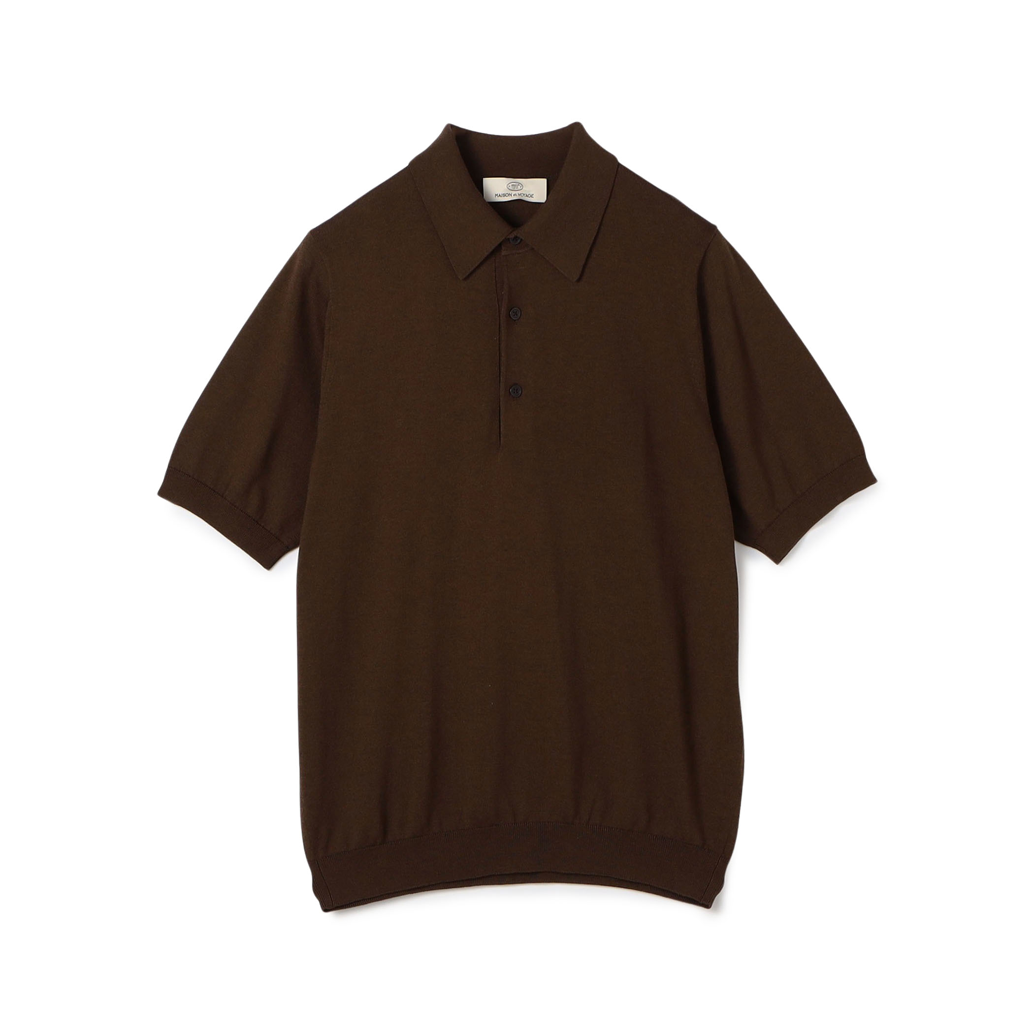シルクコットン ニットポロシャツ SESIA