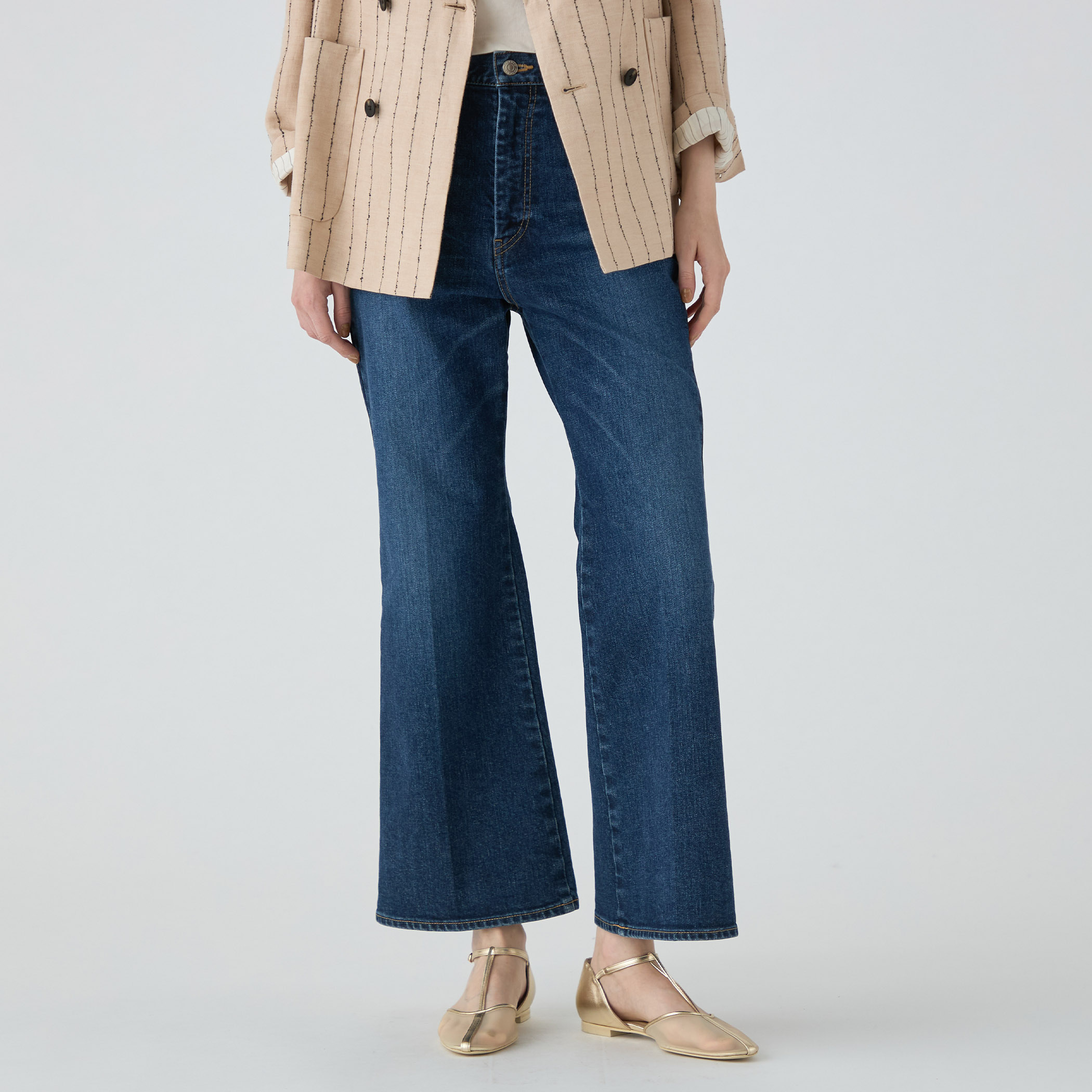 ★美品★MACPHEE クレマチスプリント　フレアパンツ クロシェットレース ソフトフレアパンツ｜トゥモローランド 公式通販
