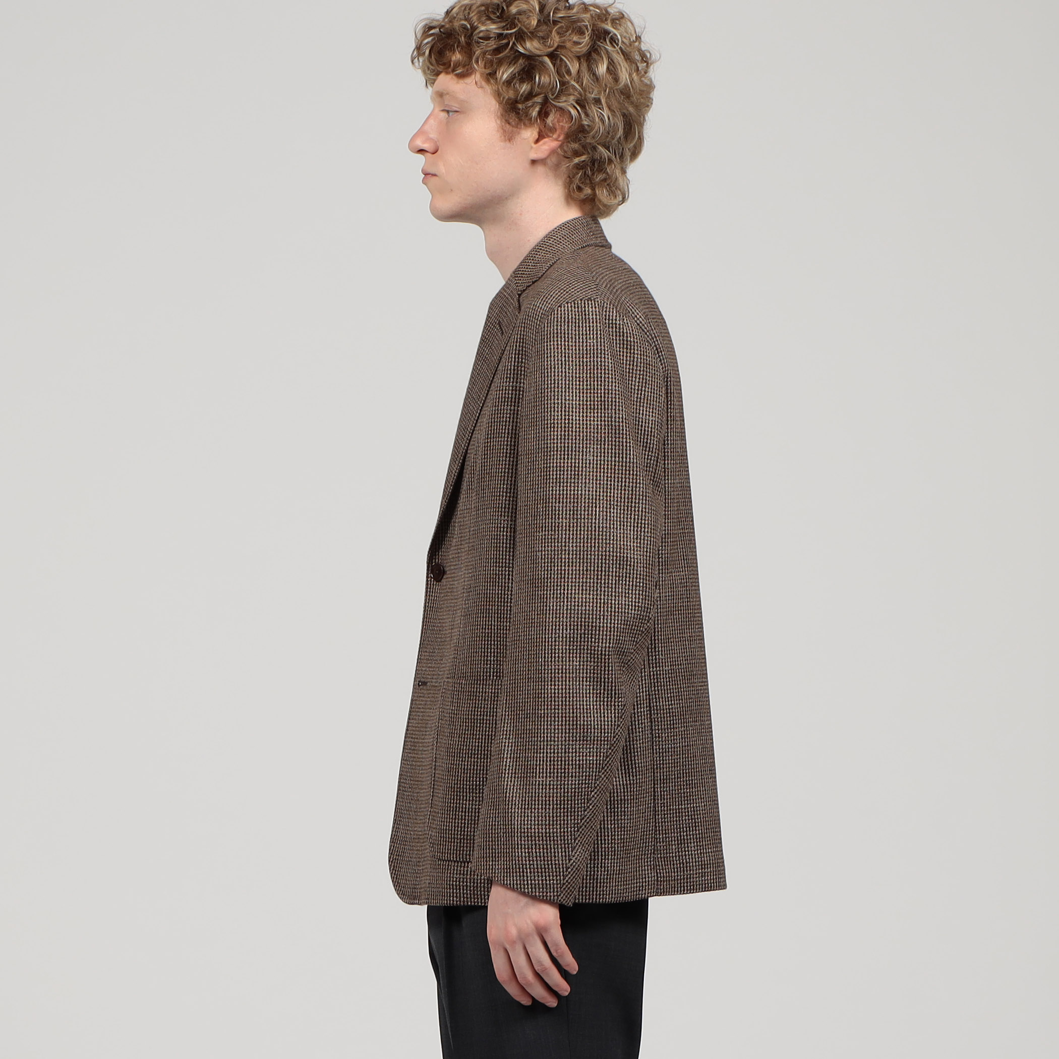 □ファンシーツイード シングルブレステッド2Bジャケット