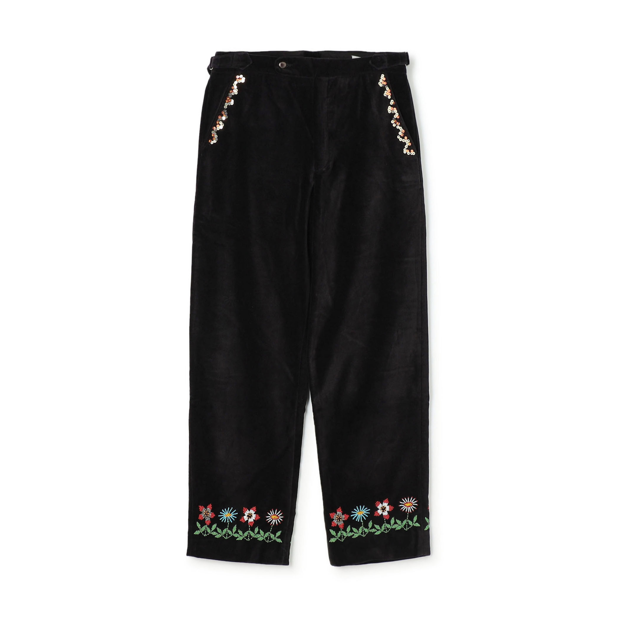 BODE BEADED GARDEN VINE TROUSERS